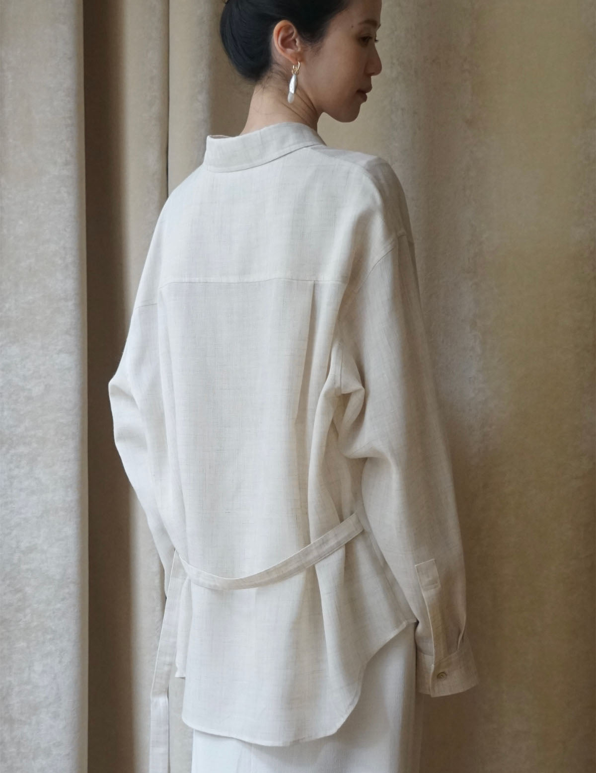 Chemise en lin avec ceinture