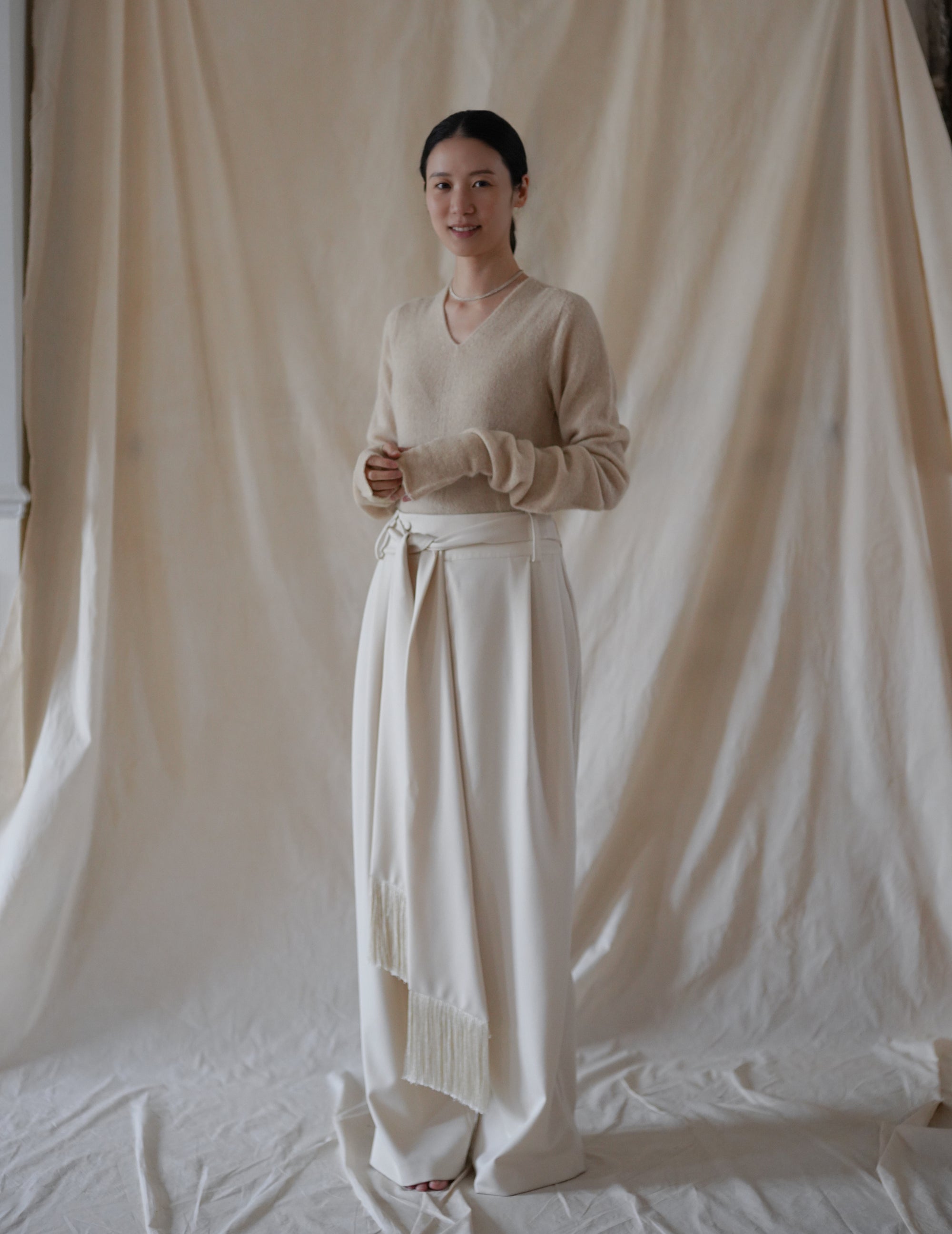 HANA MITTENS - IVORY