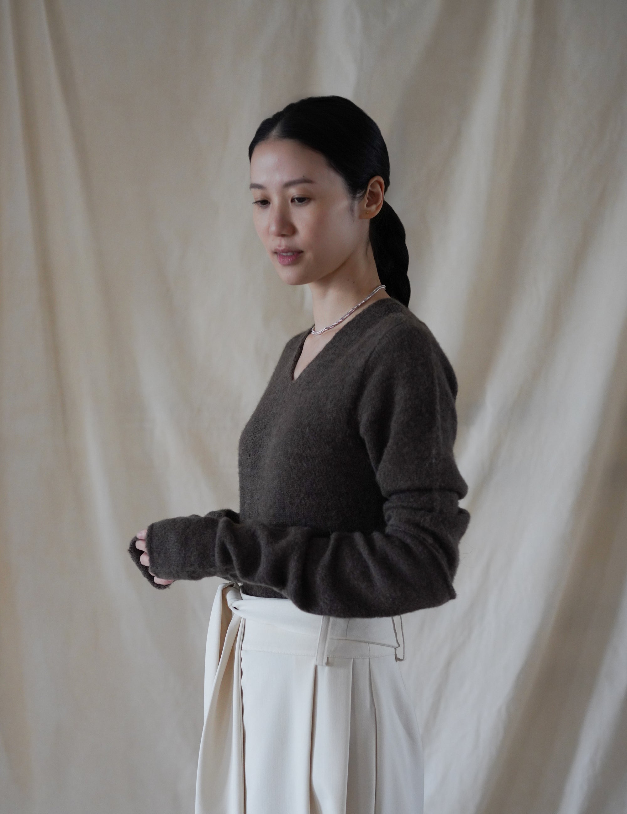 HANA MITTENS - DARK TAUPE