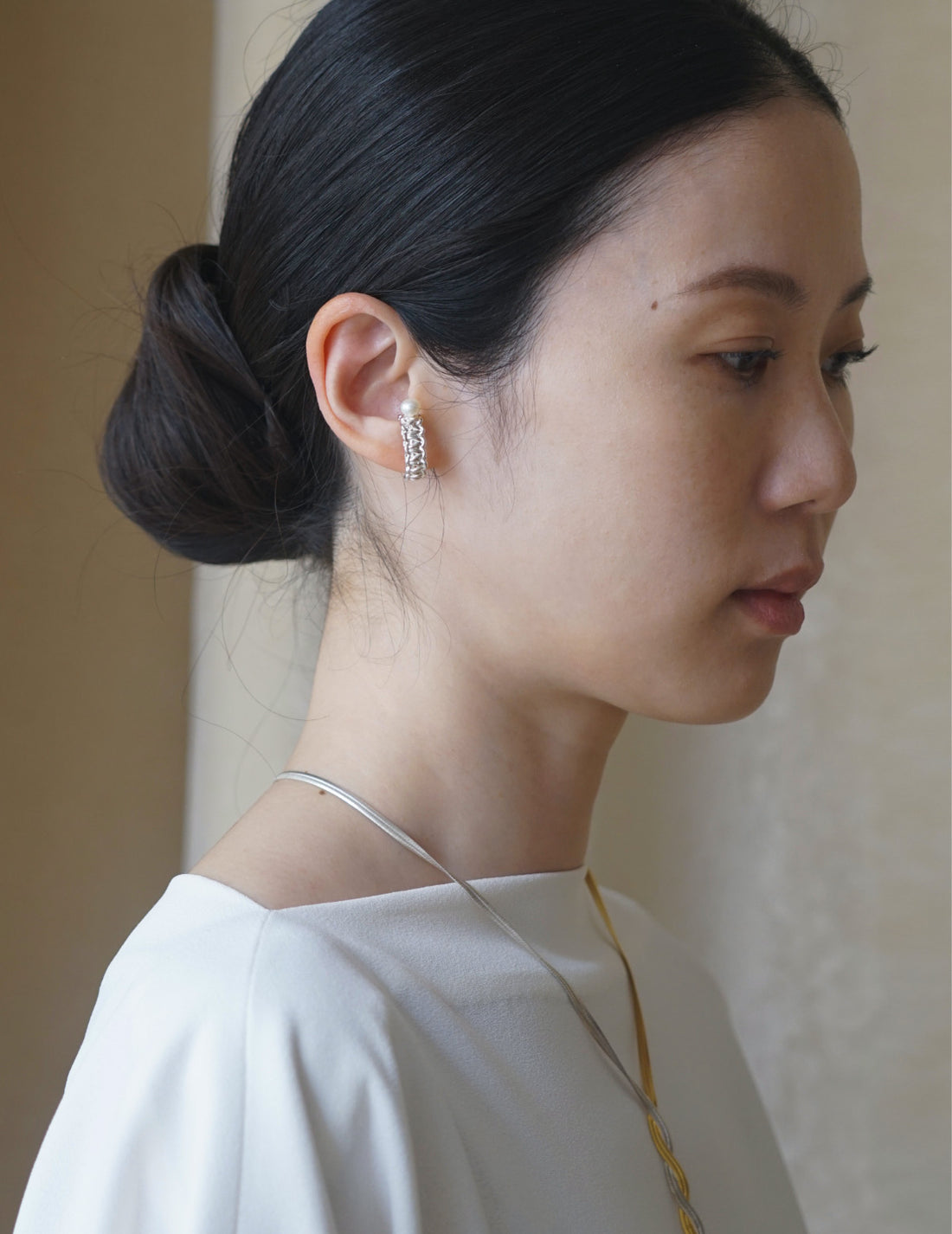 MIRIT | Mizuhiki & Pearl Ear Cuff