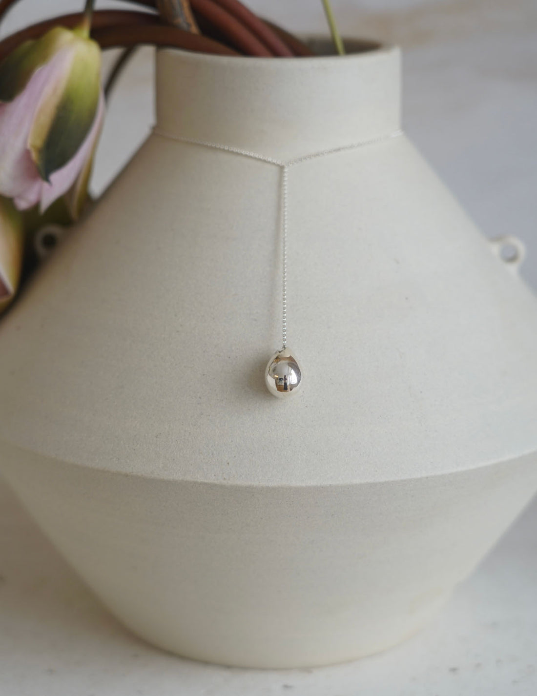 Collier Drop Line L・Argent 