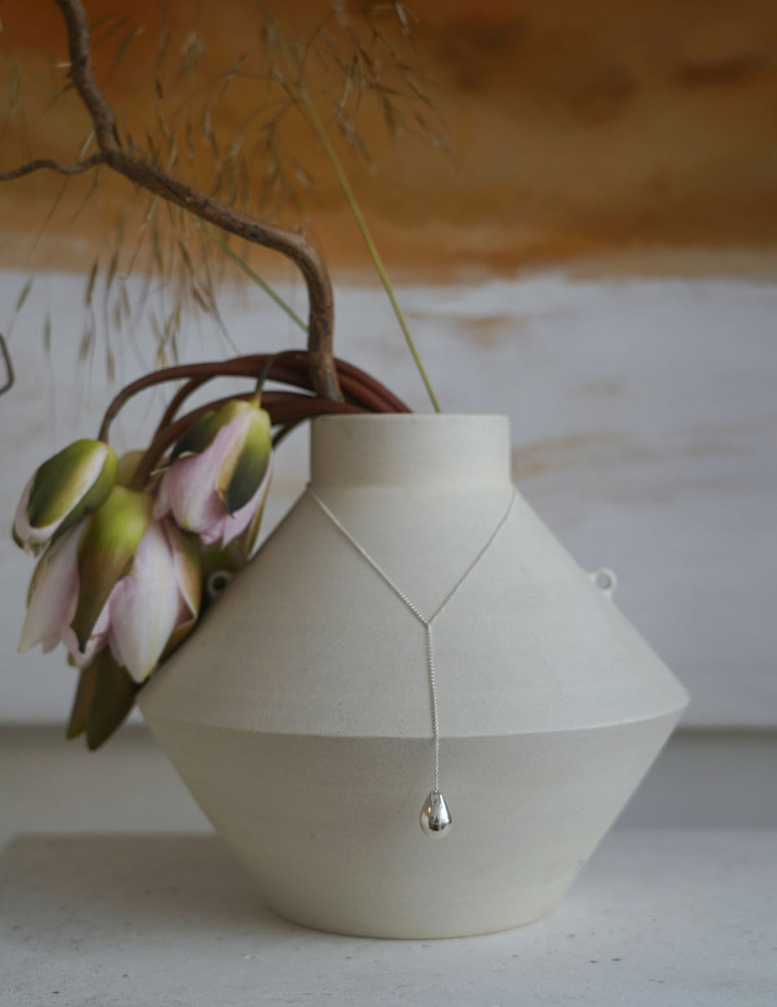 Collier Drop Line L・Argent 