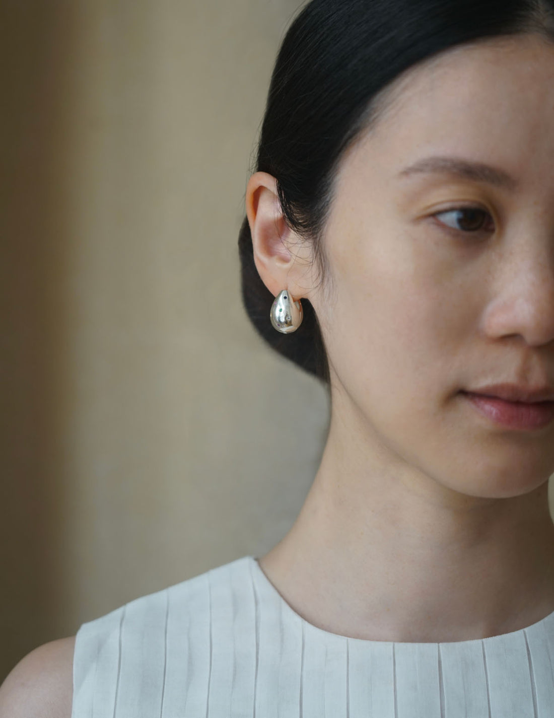 Boucles d'oreilles pendantes multi-pierres・Argent 