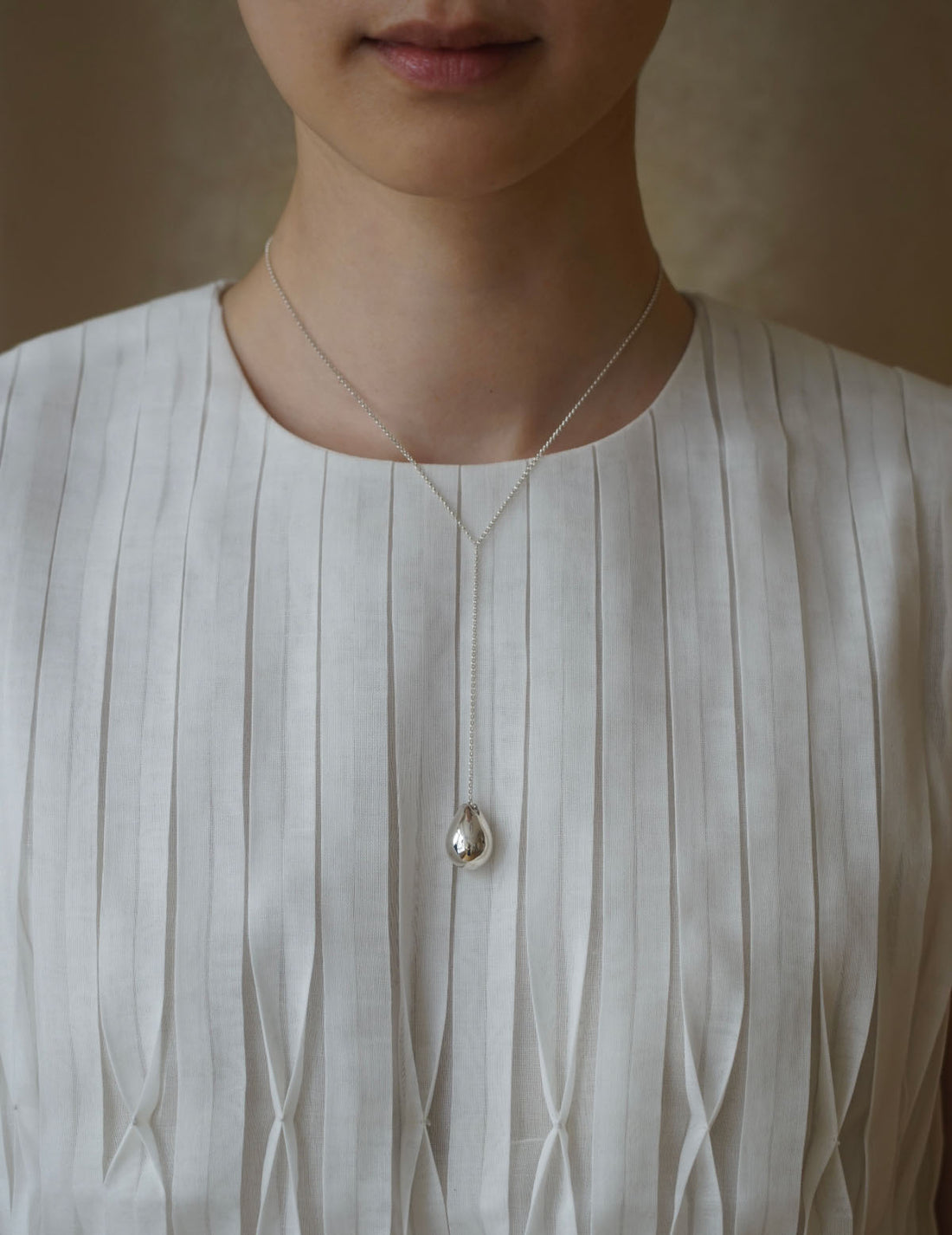 Collier Drop Line L・Argent 