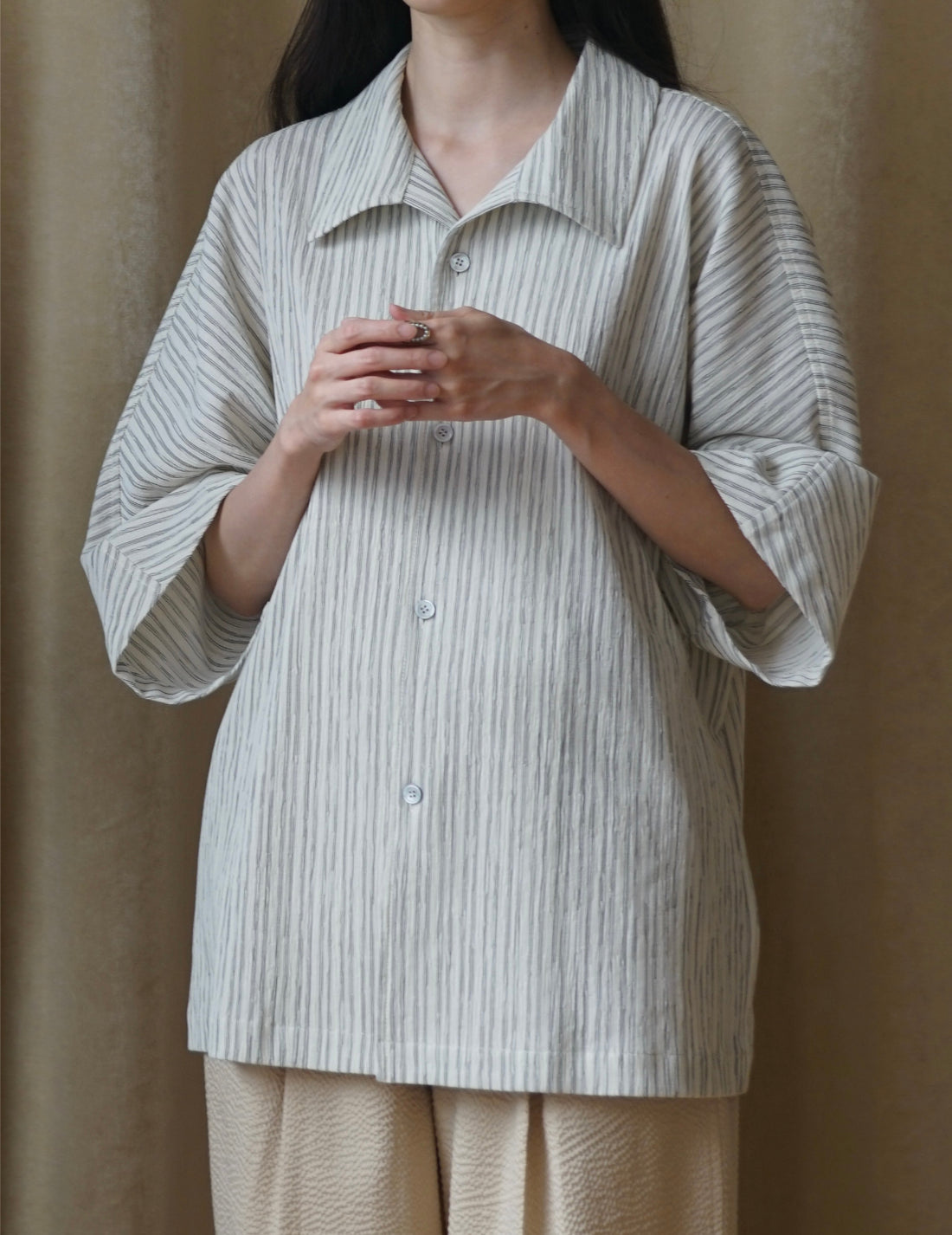 Chemise à texture plissée