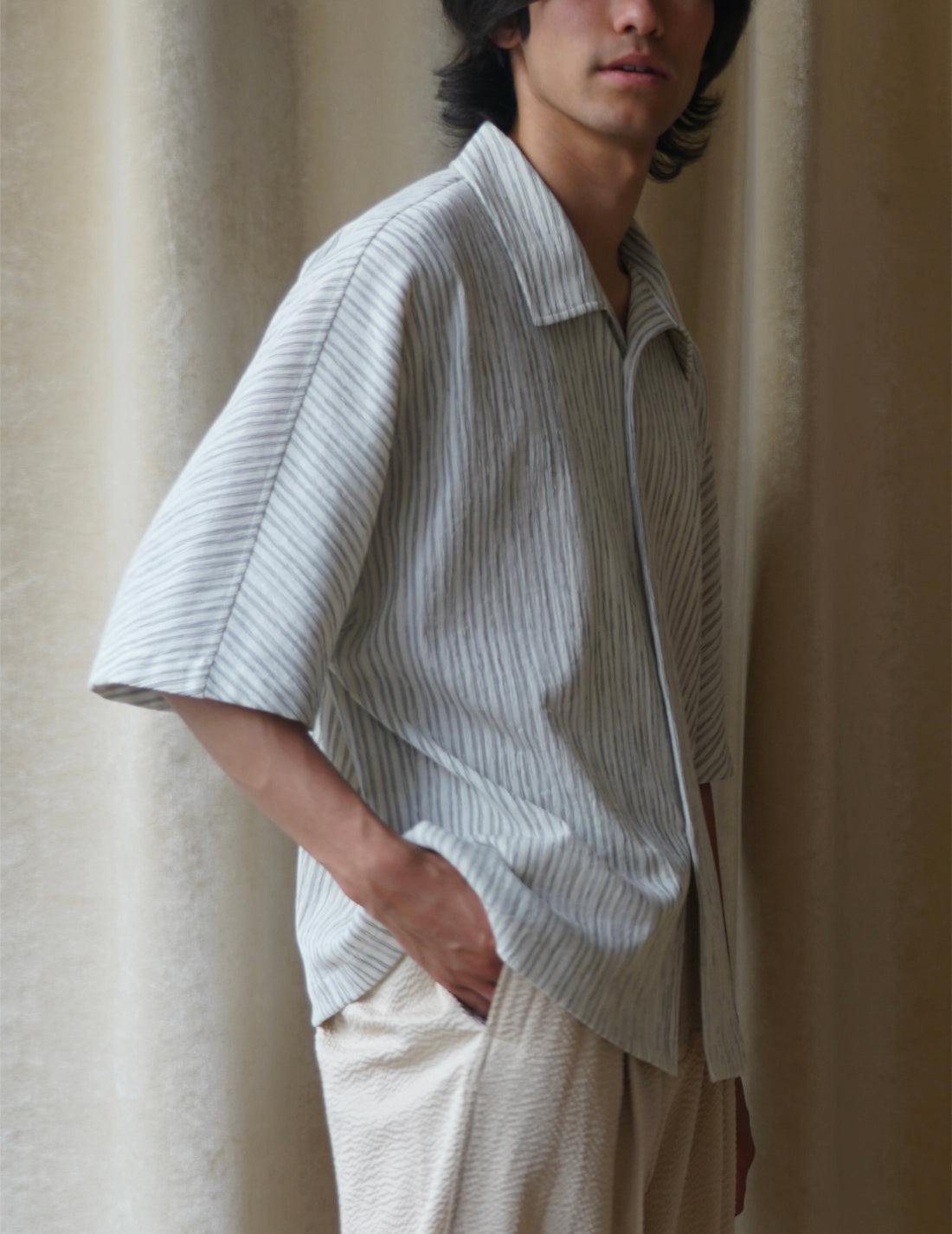 Chemise à texture plissée