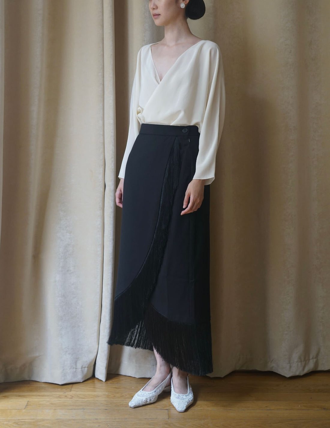 DELEGAN | Milk Skirt “BAKHROMA” - All black