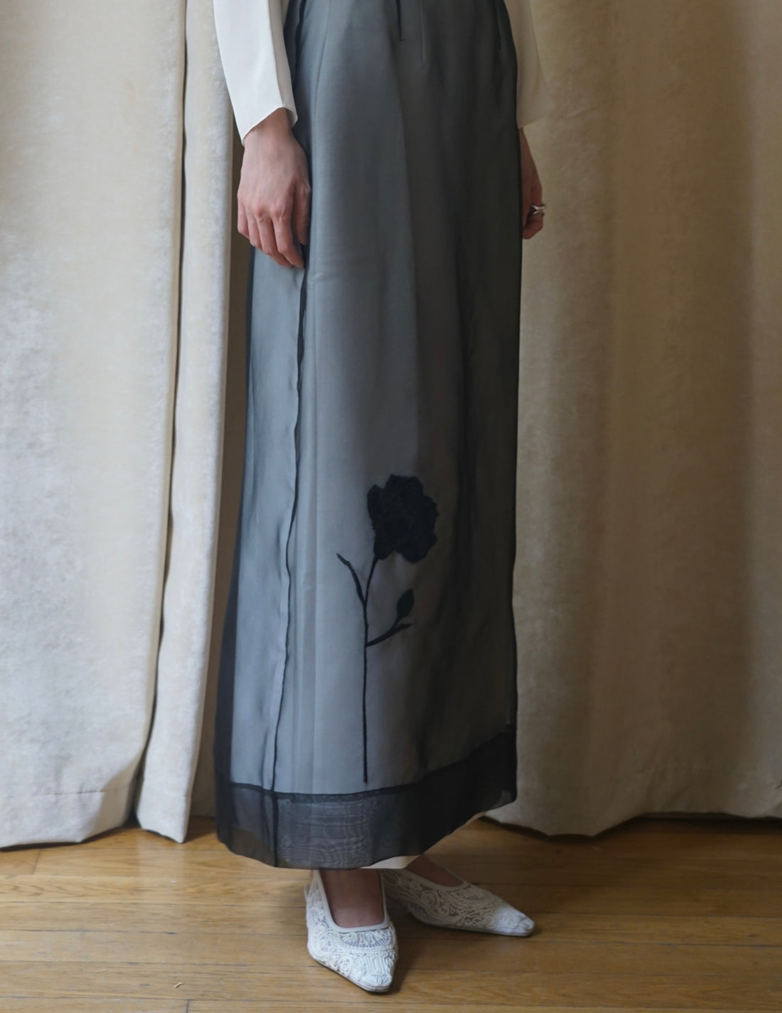 DELEGAN | Naked Skirt “BLUEBOTTLE”-Black