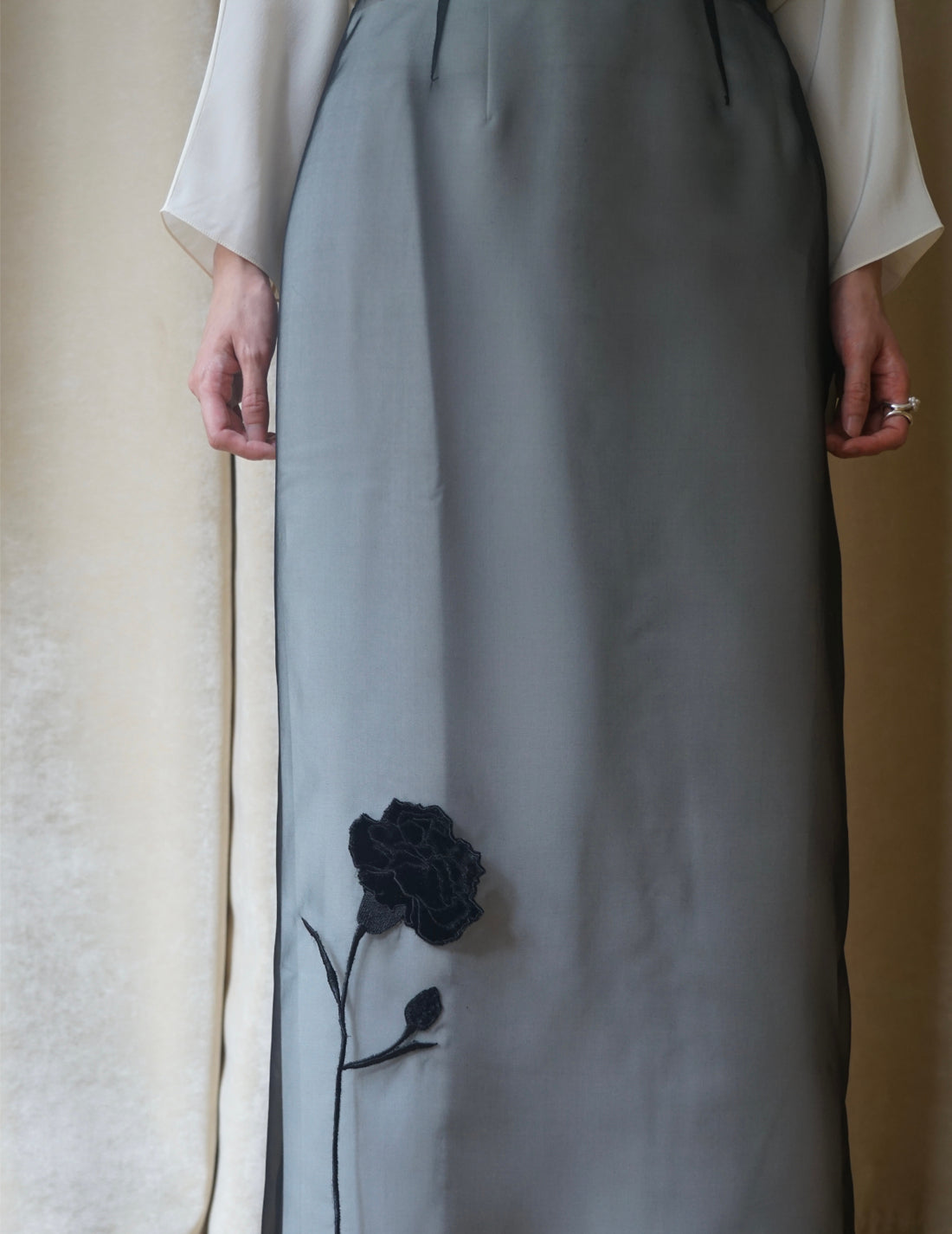 DELEGAN | Naked Skirt “BLUEBOTTLE”-Black