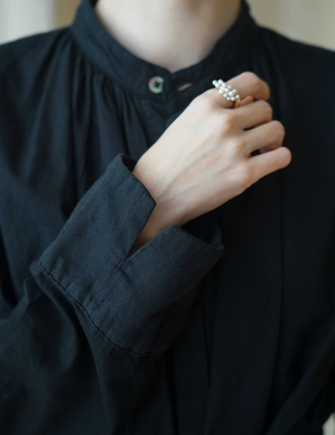 COSMIC WONDER | Organic Cotton Shirt Wrapped Dress	 - Black