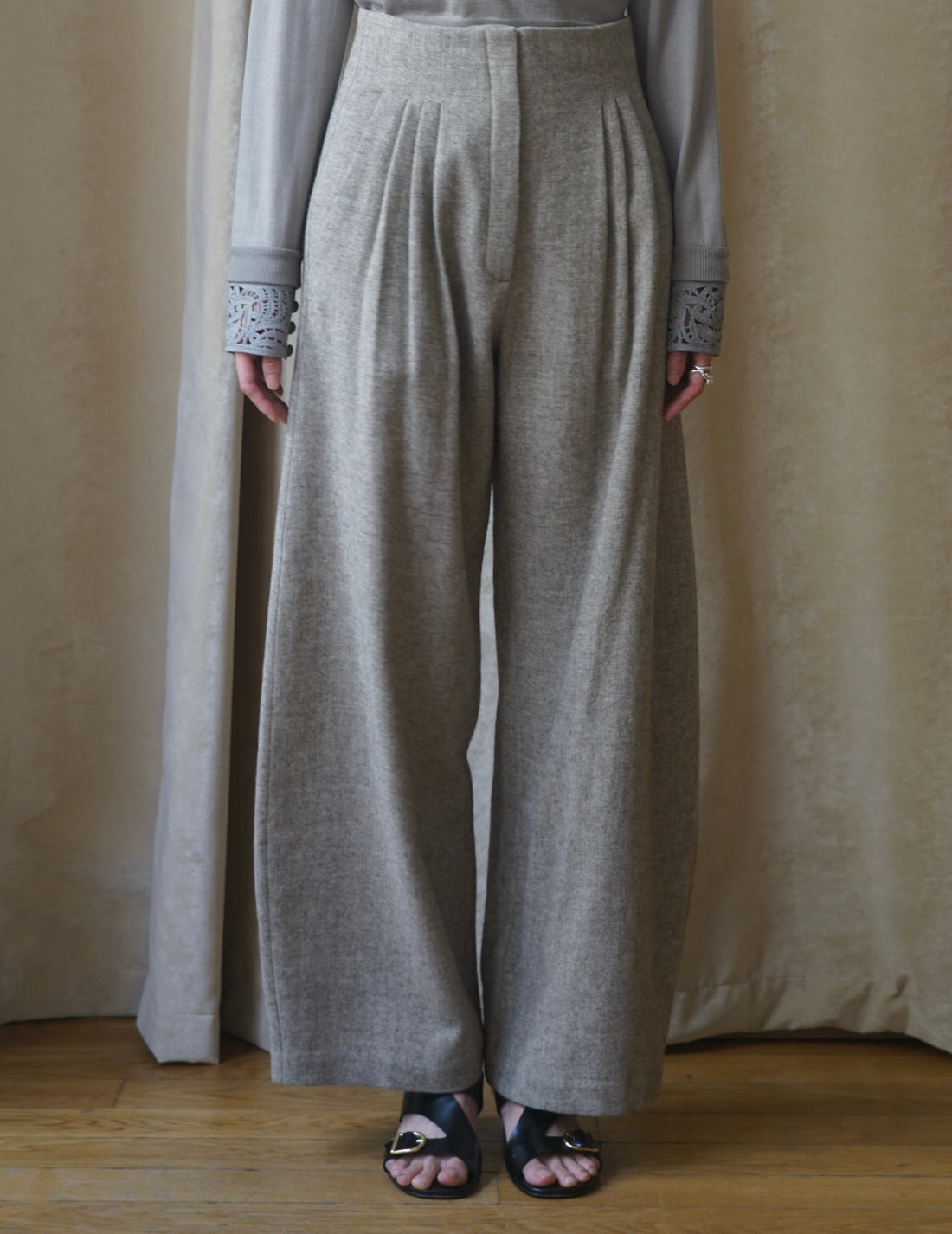CORTANA | Jack Yak Wool Pants・Taupe