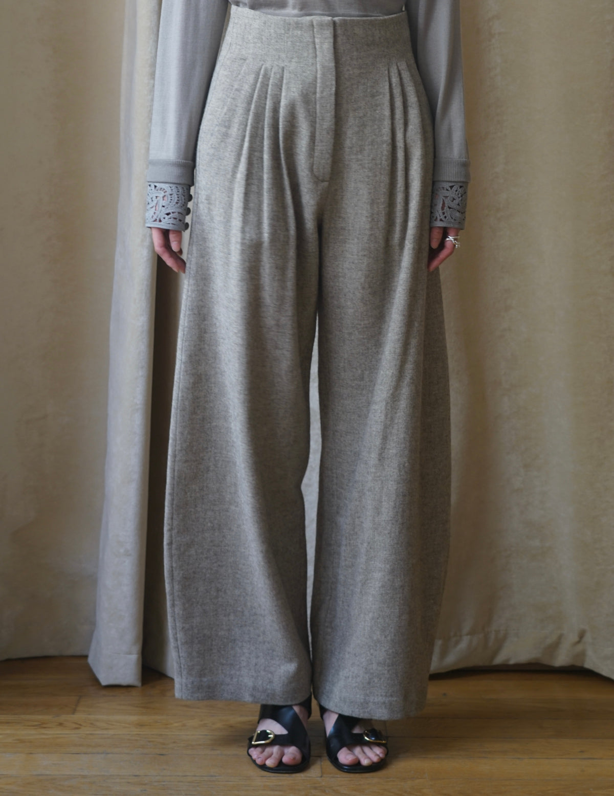 CORTANA | Jack Yak Wool Pants・Taupe