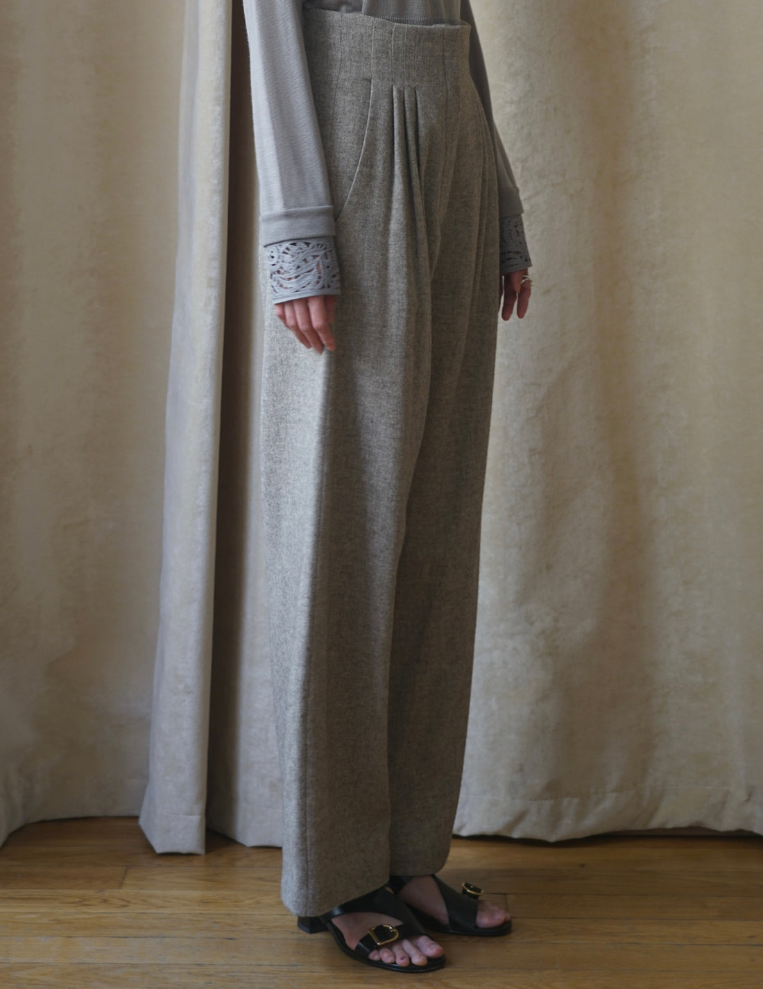 CORTANA | Jack Yak Wool Pants・Taupe