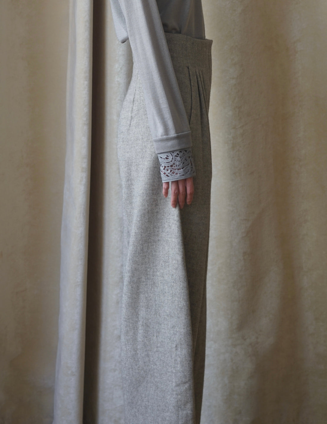 CORTANA | Jack Yak Wool Pants・Taupe