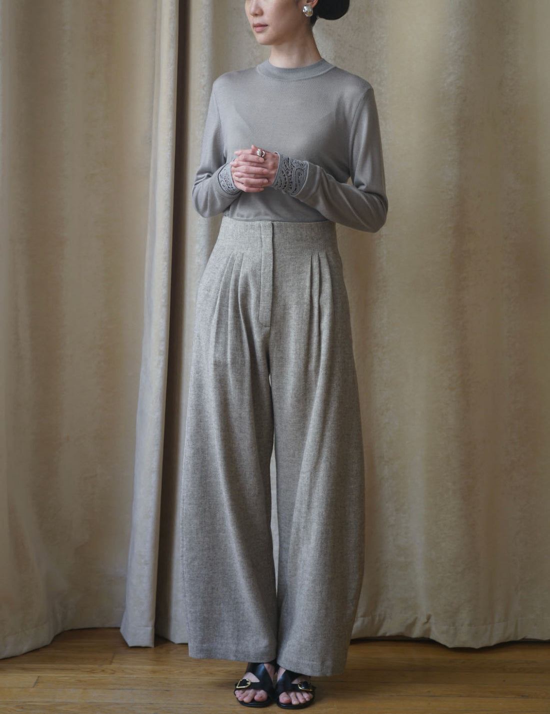 CORTANA | Jack Yak Wool Pants・Taupe