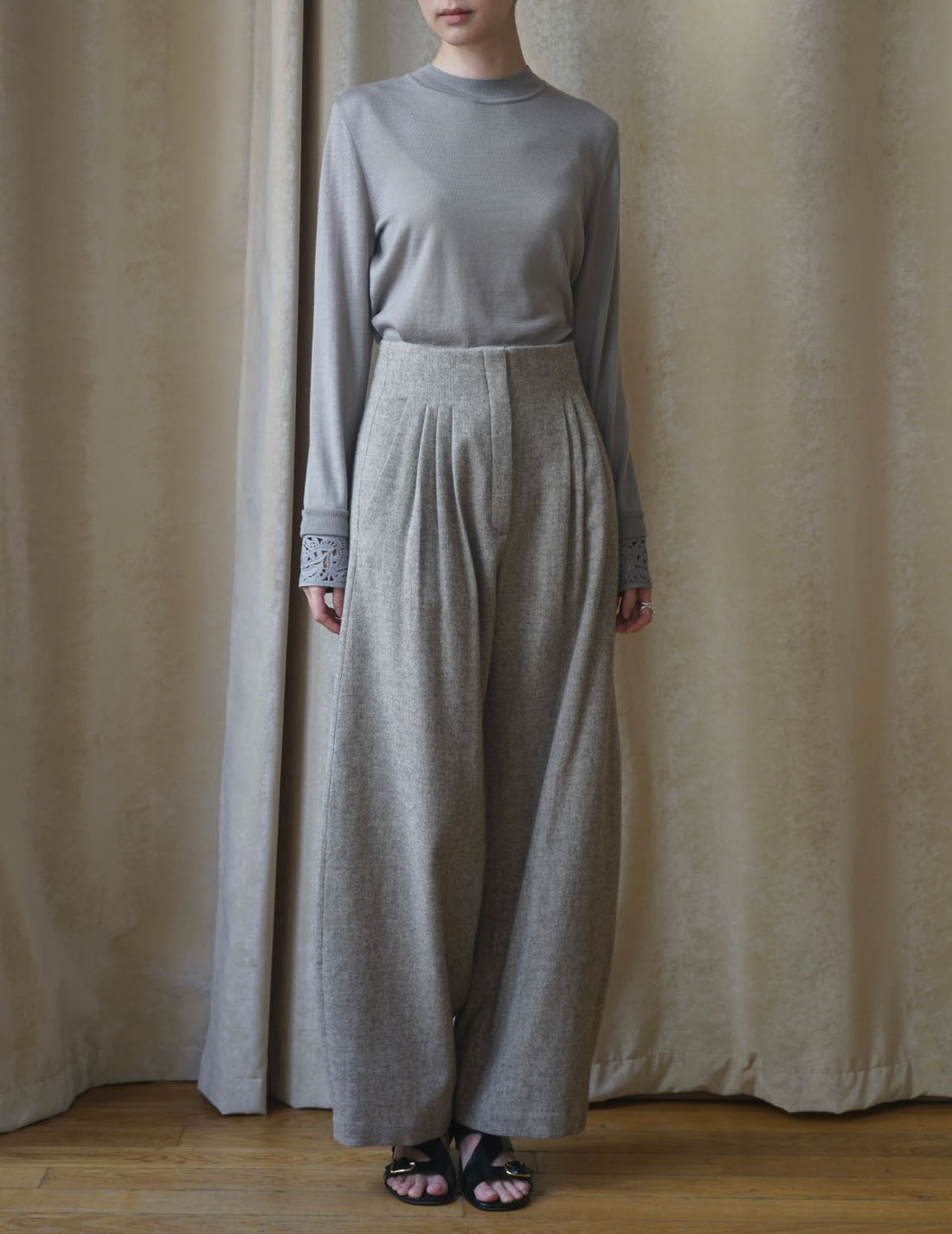 CORTANA | Jack Yak Wool Pants・Taupe