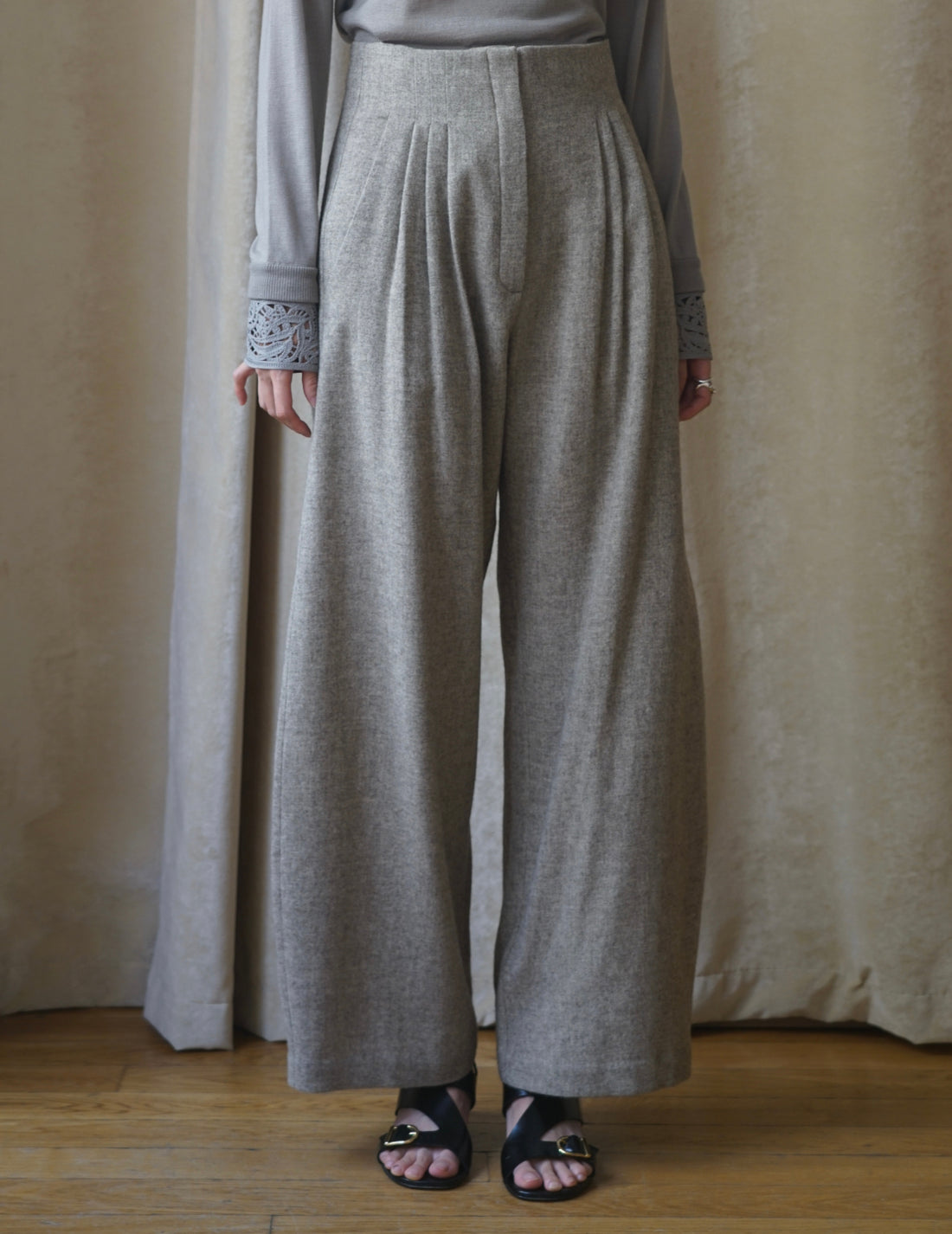 CORTANA | Jack Yak Wool Pants・Taupe