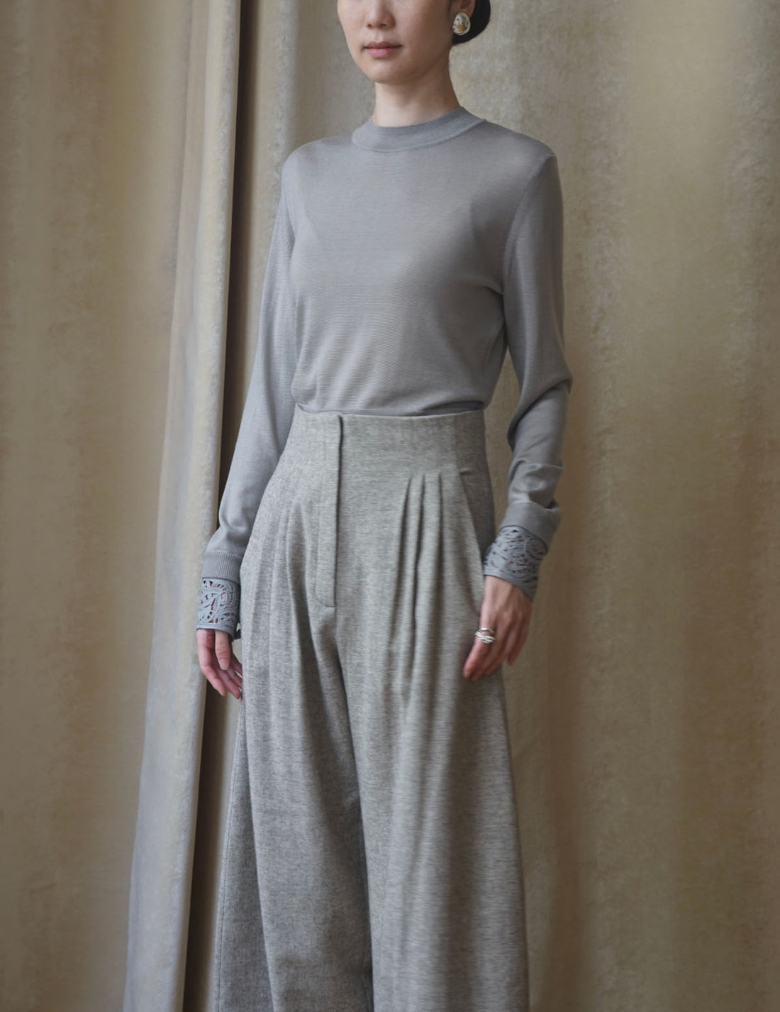 CORTANA | Jack Yak Wool Pants・Taupe