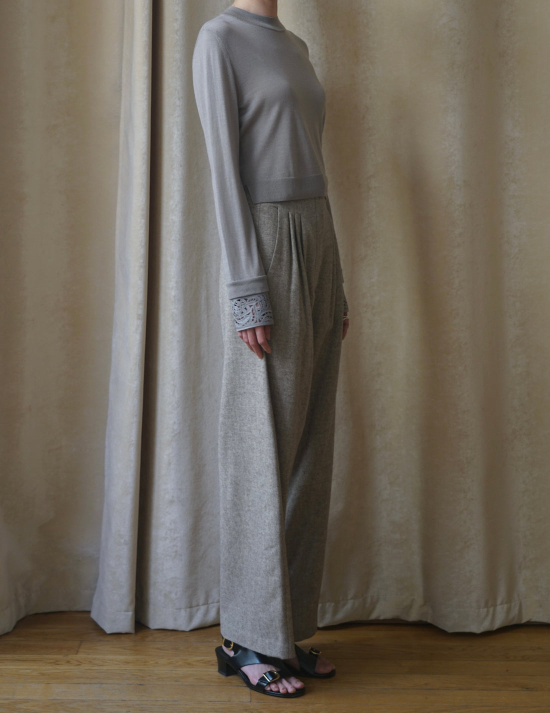 CORTANA | Jack Yak Wool Pants・Taupe