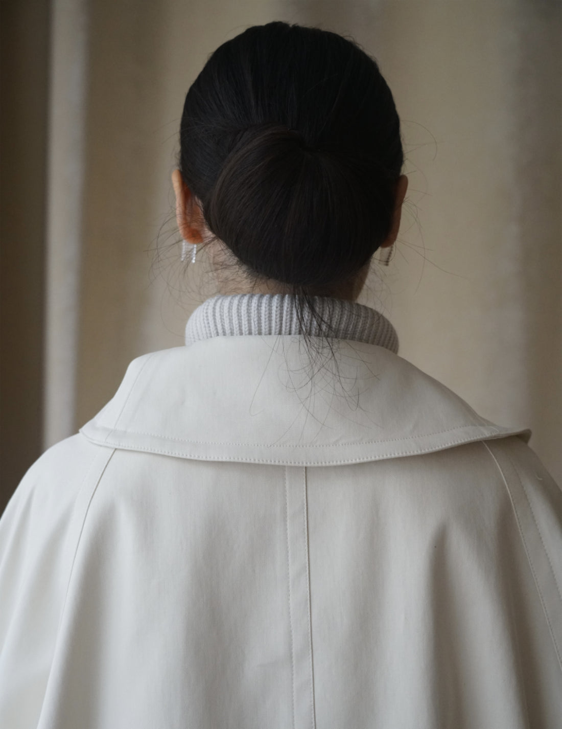 Veste courte à col drapé