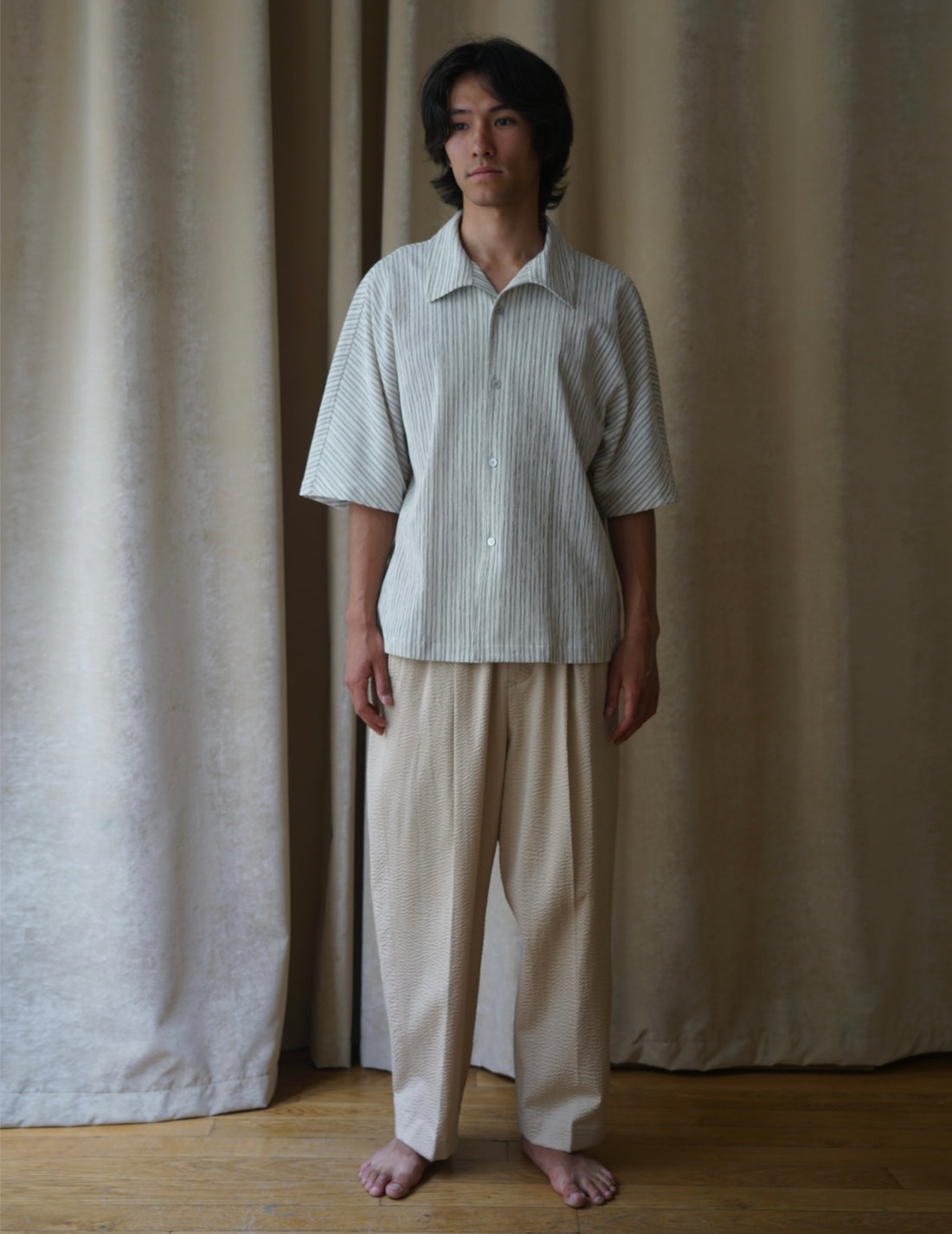 Chemise à texture plissée