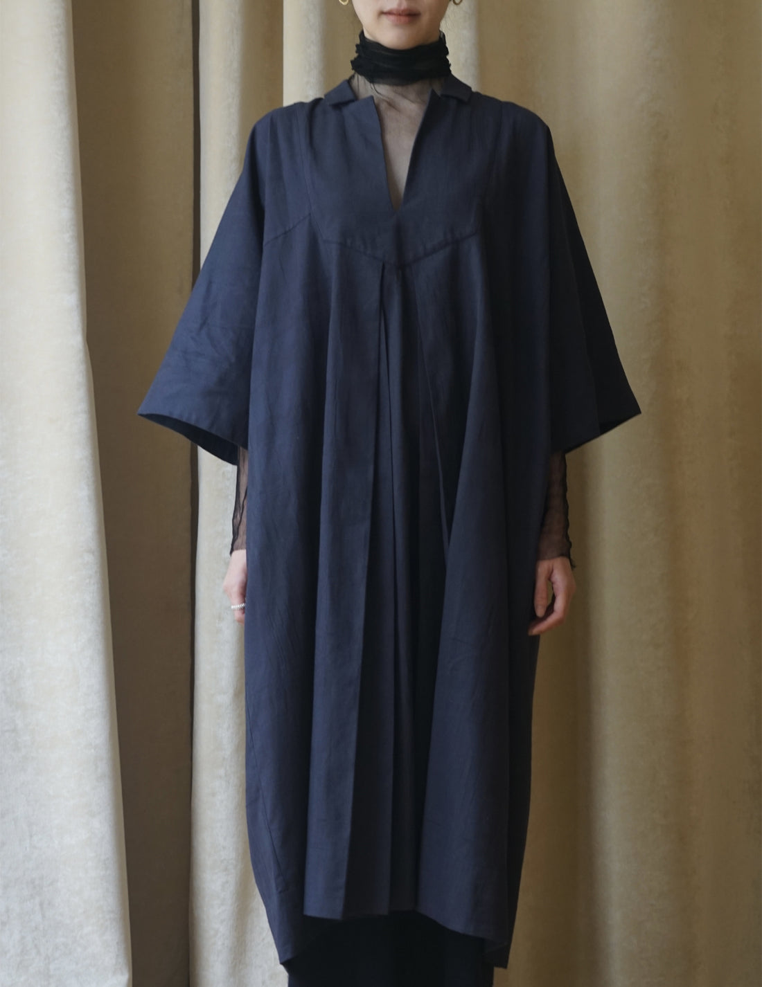 Khadi and Co. | Licorice Dress・Dark Indigo