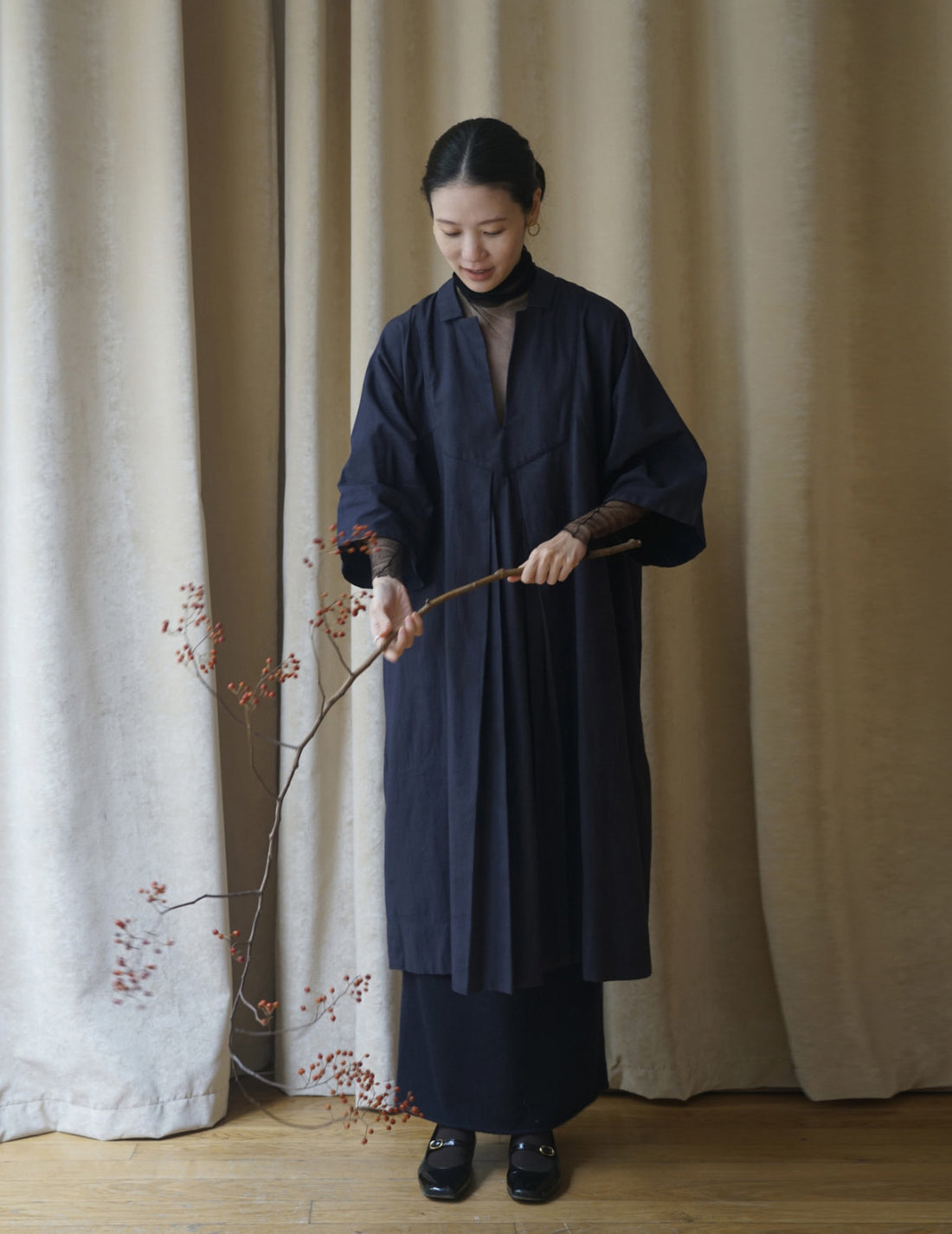 Khadi and Co. | Licorice Dress・Dark Indigo