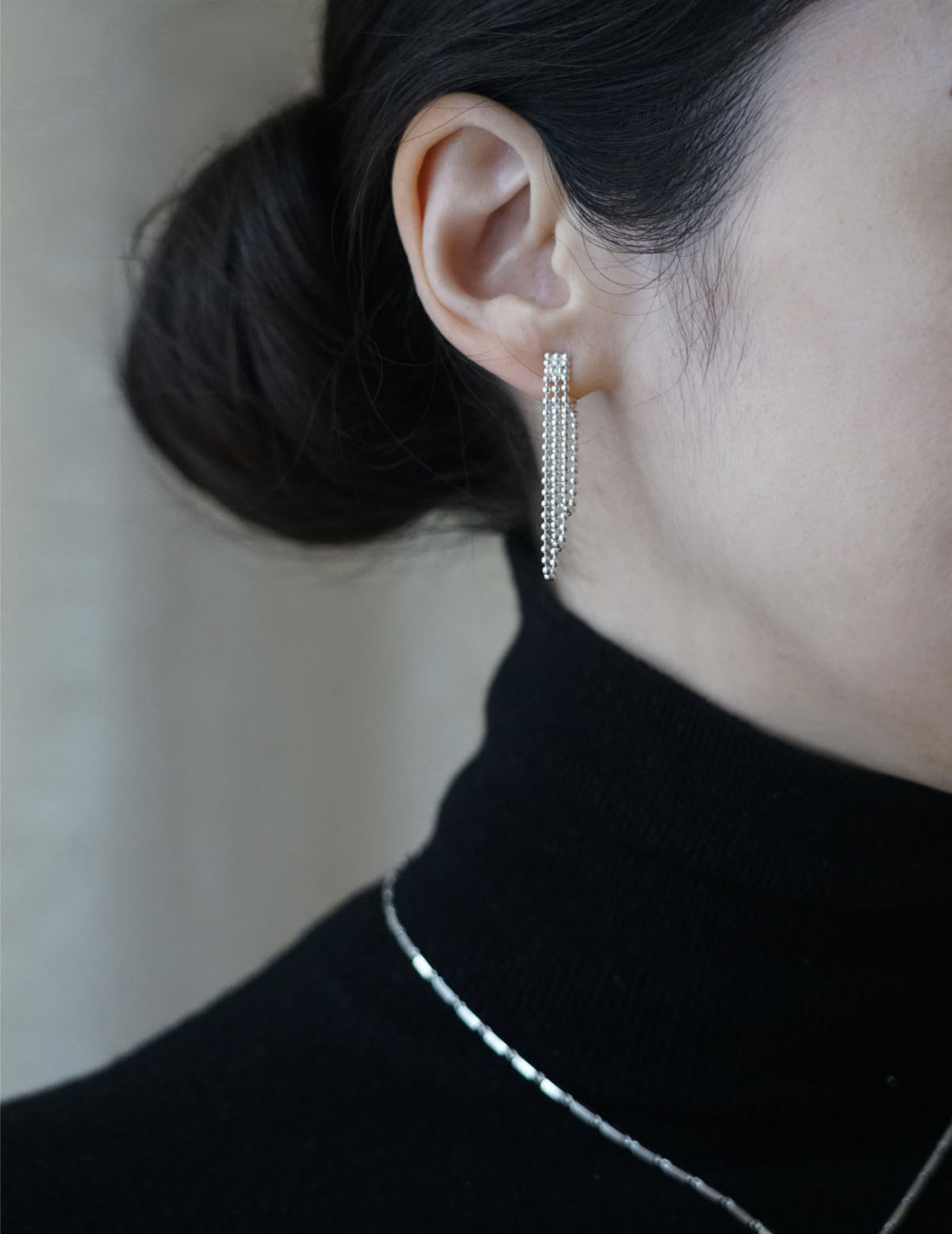 Mini boucles d'oreilles de nuit・Argent