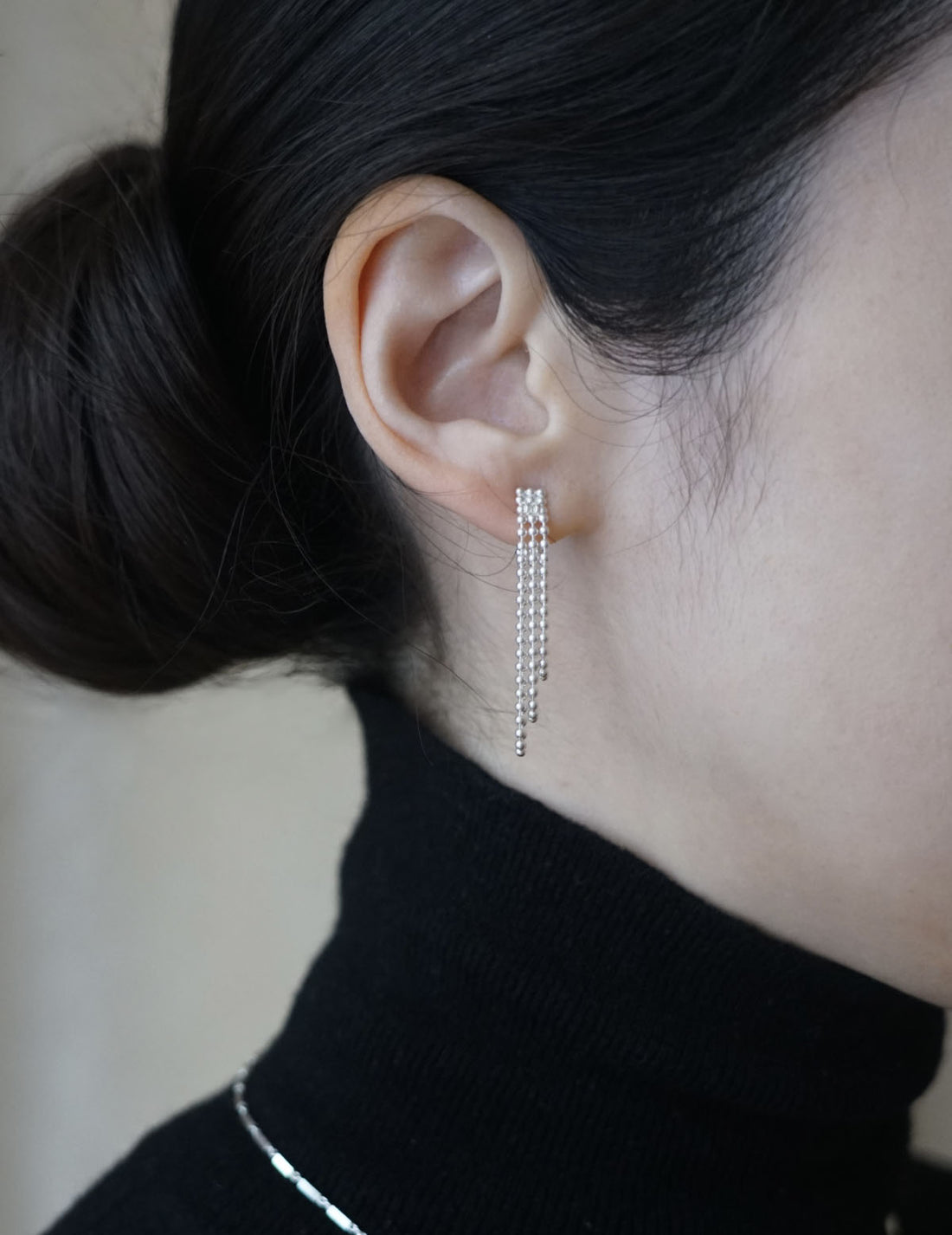 Mini boucles d'oreilles de nuit・Argent