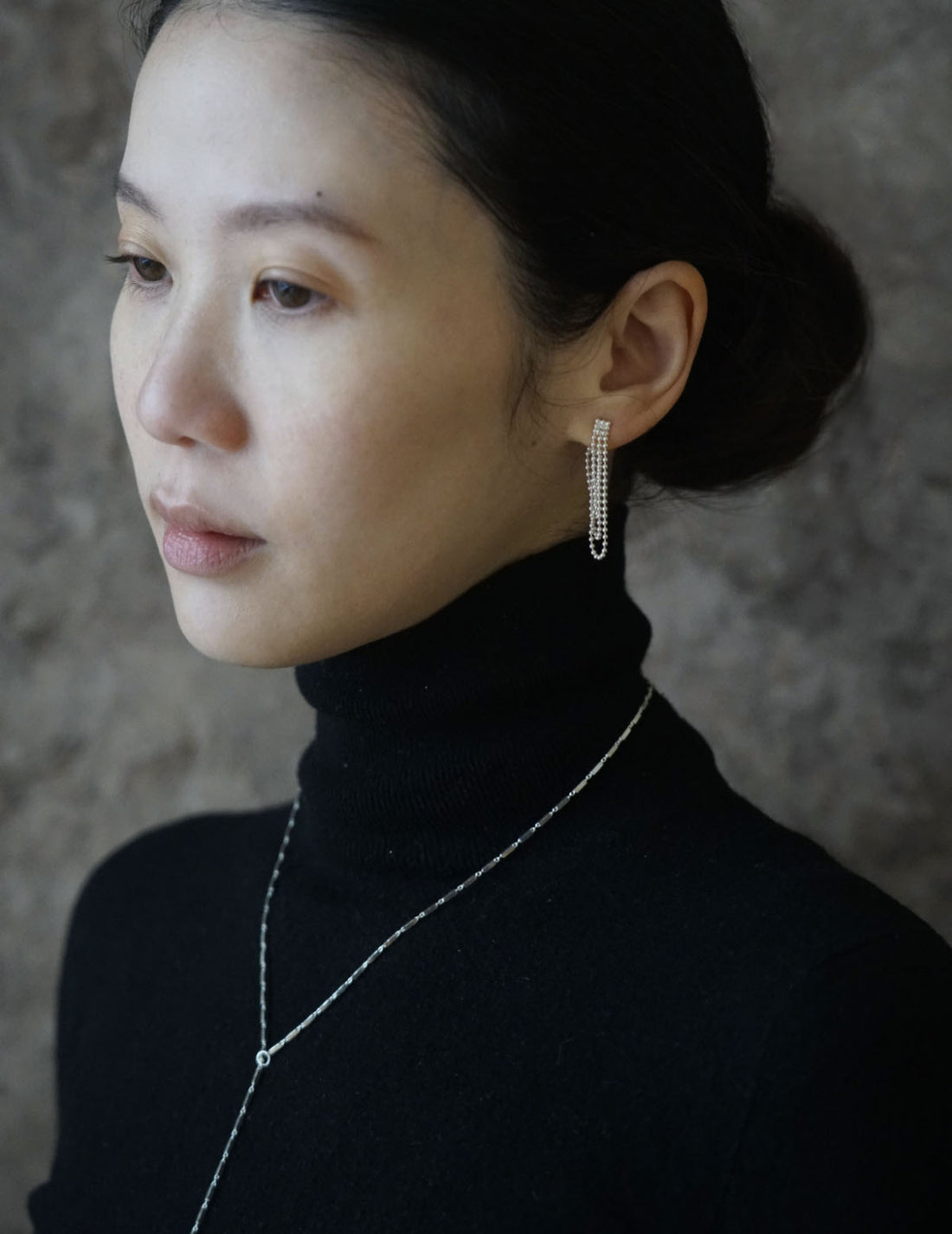 Mini boucles d'oreilles de nuit・Argent