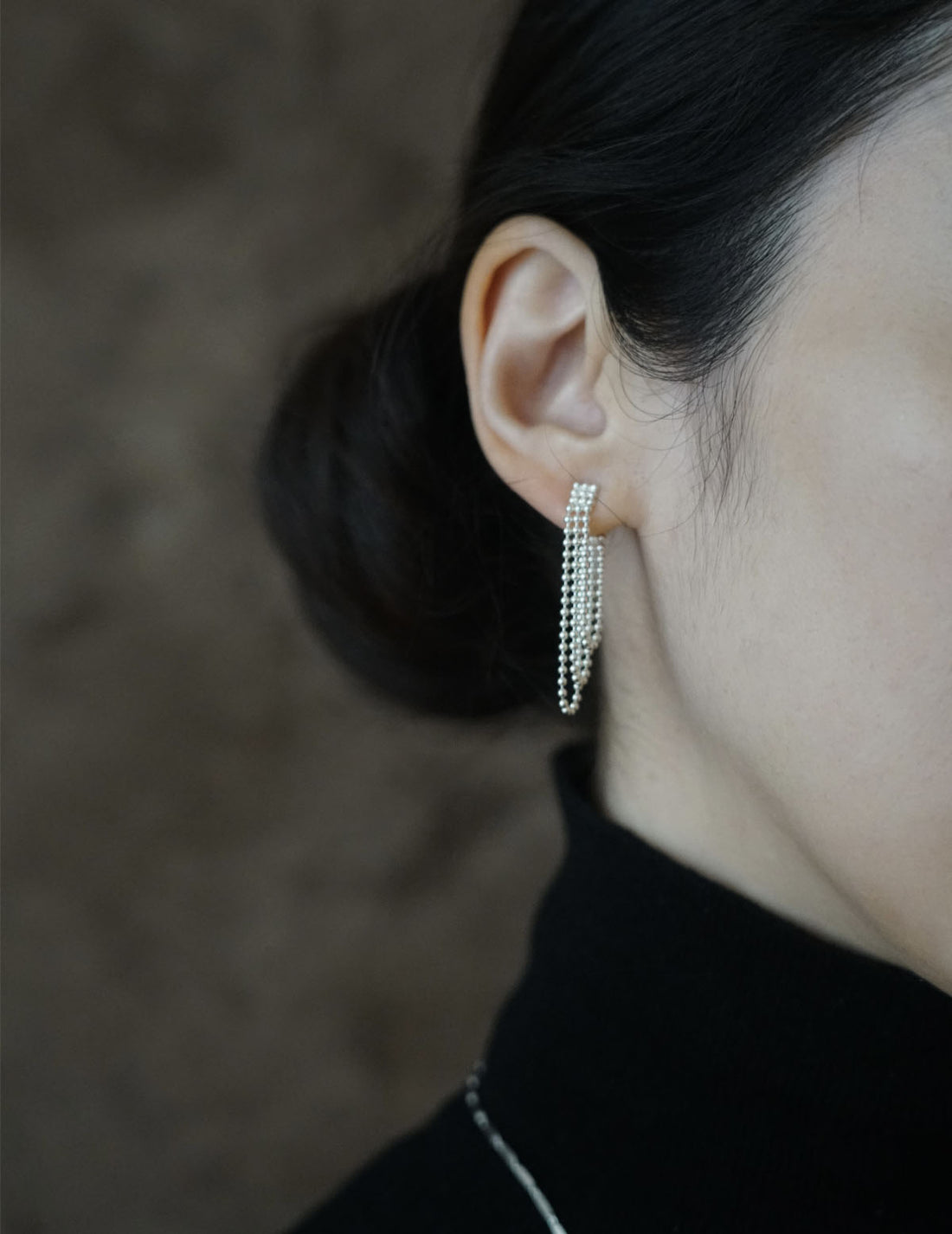 Mini boucles d'oreilles de nuit・Argent