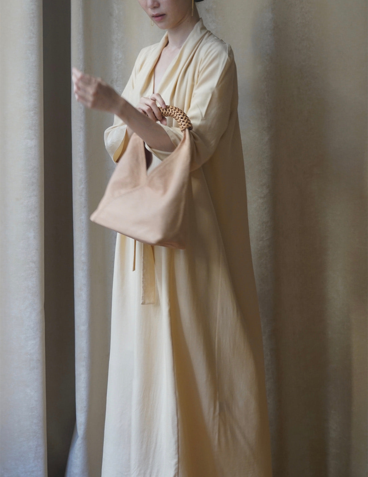 Woven Triangle Bag - Pink - S