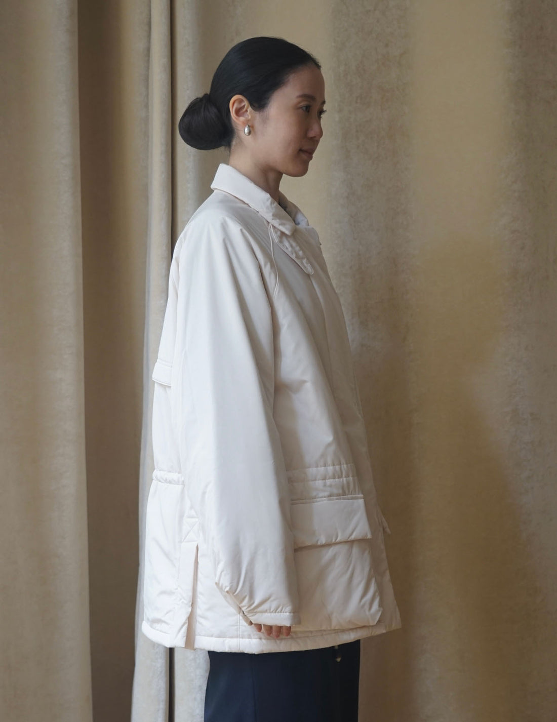 LE17SEPTEMBRE | Waist Drawstring Padded Hunting Jacket