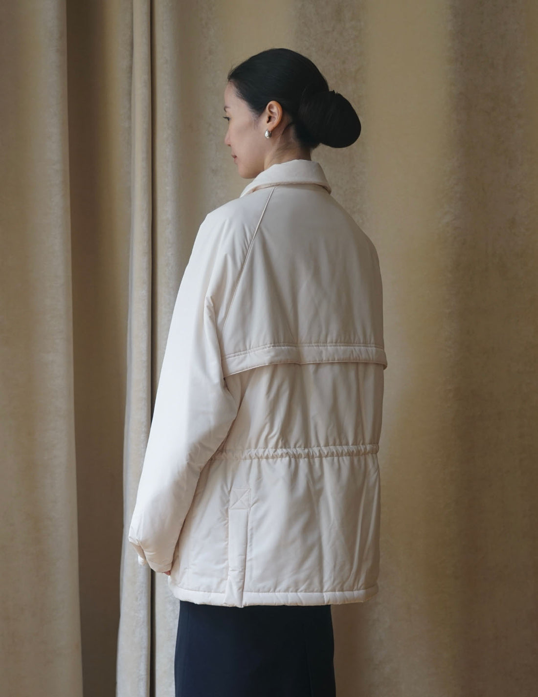 LE17SEPTEMBRE | Waist Drawstring Padded Hunting Jacket