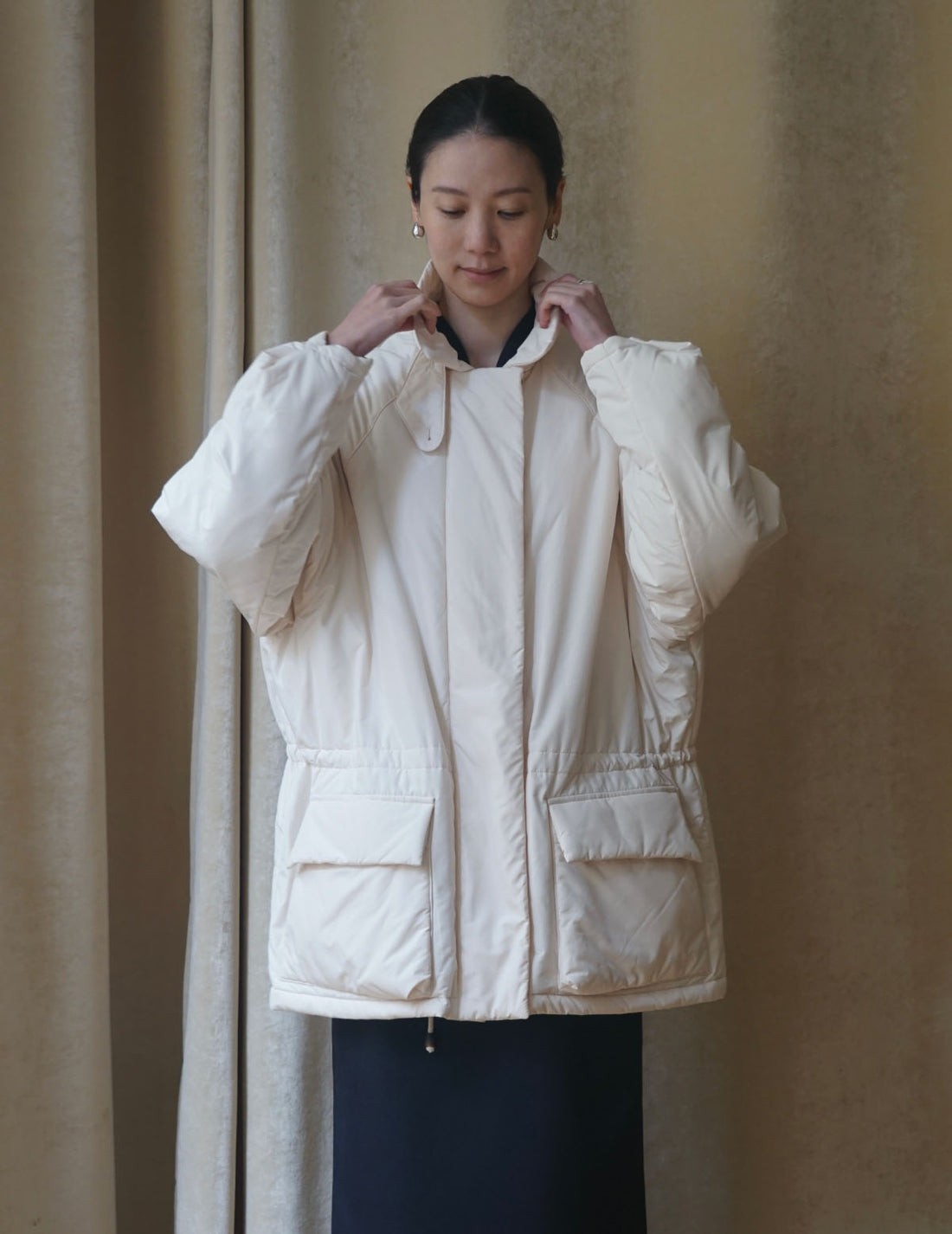 LE17SEPTEMBRE | Waist Drawstring Padded Hunting Jacket