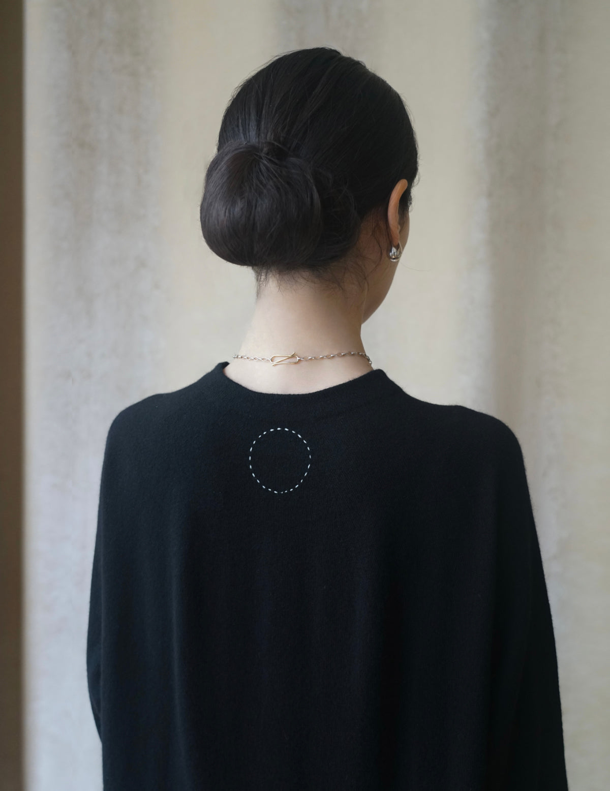 CASHMERE SILK LONG DRESS・BLACK