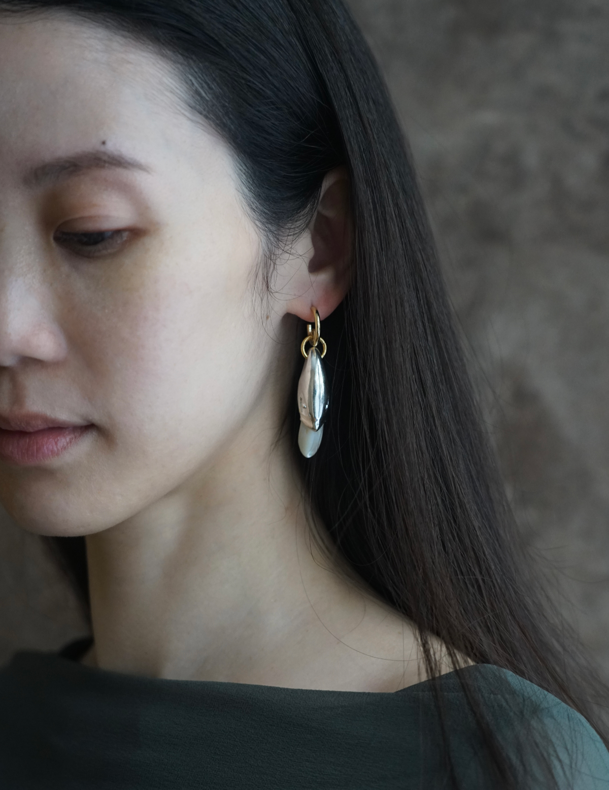 Silver Swan Earrings - Single