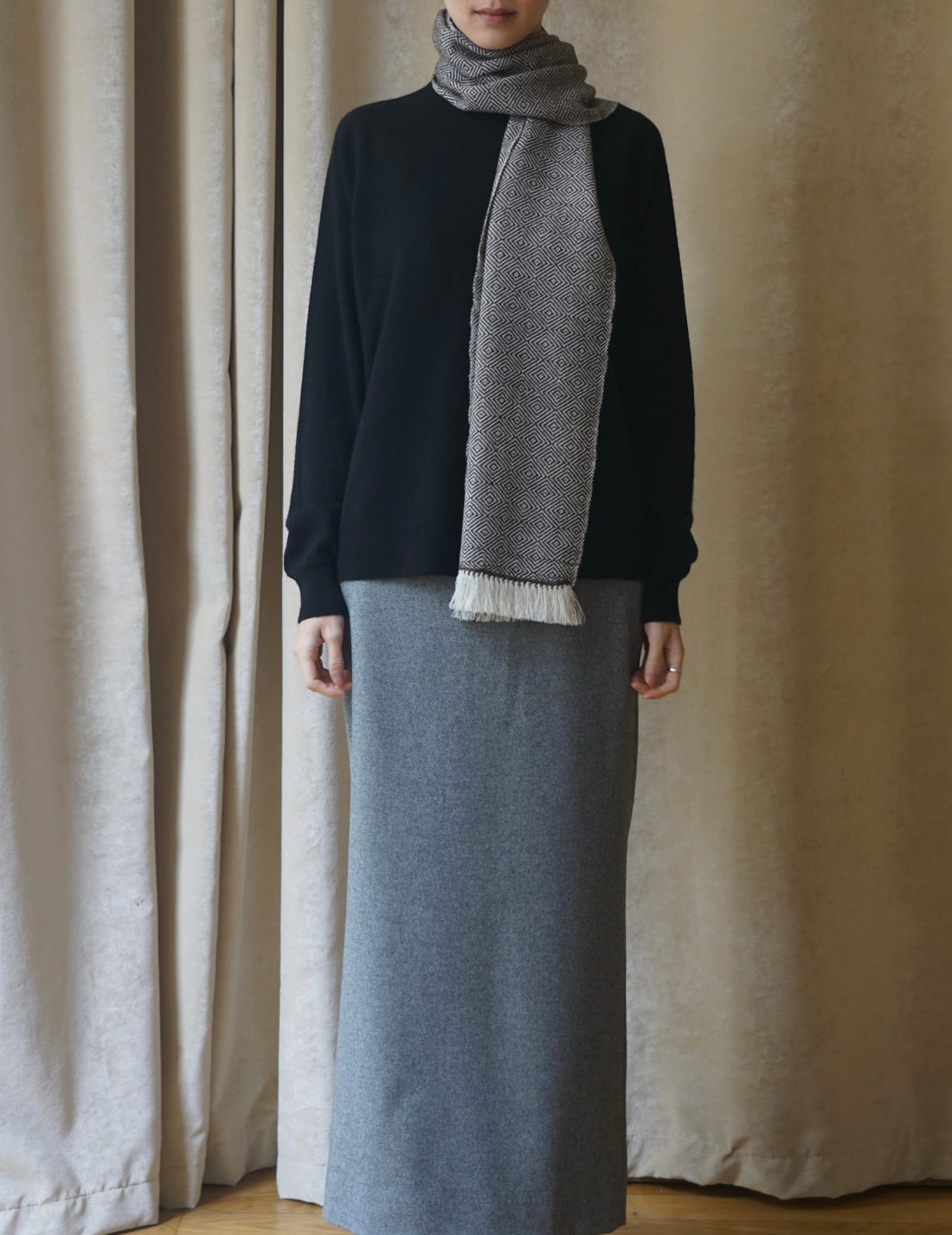 Himalayan Hermitage | Yak and Wool Blend Scarf・Hazel