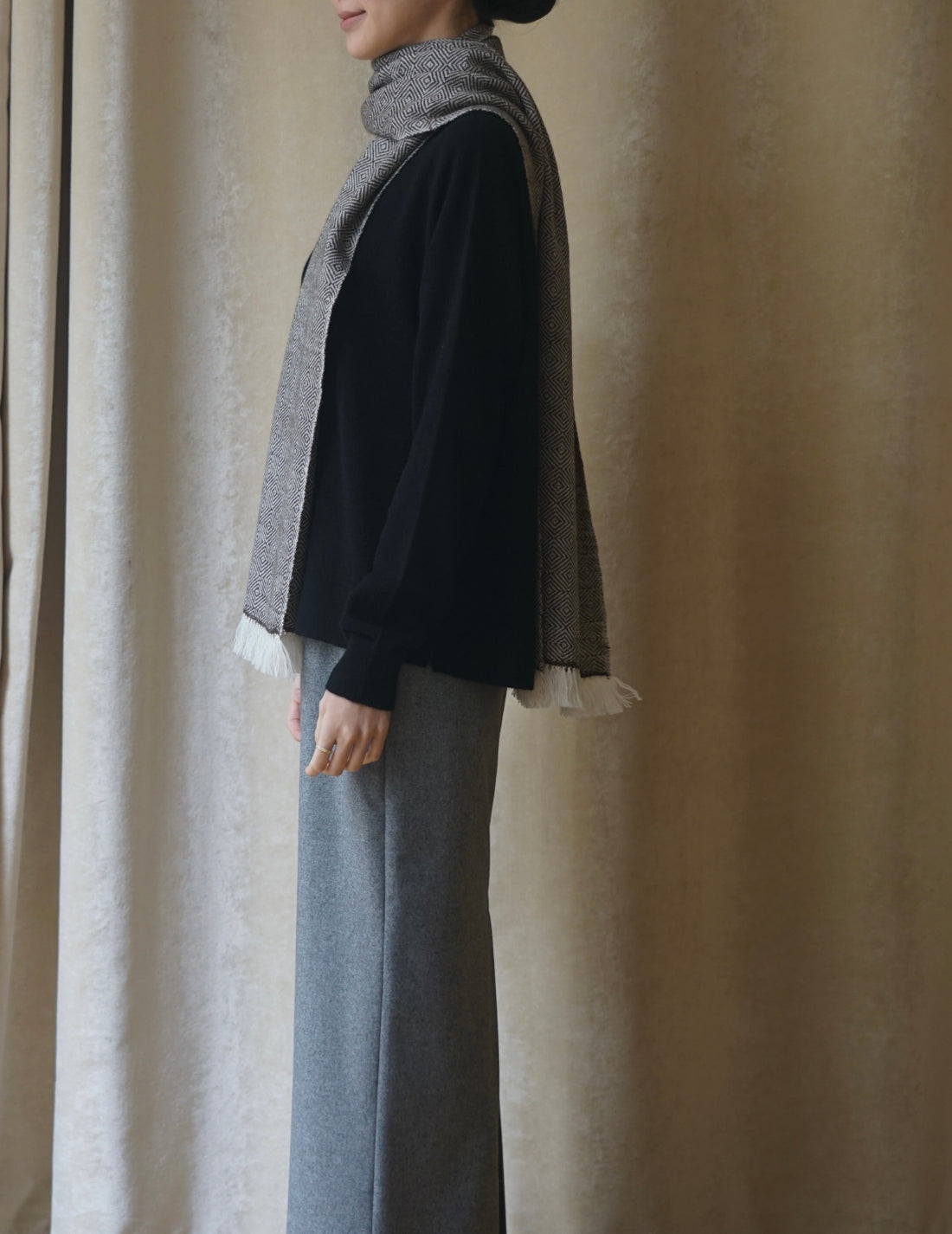 Himalayan Hermitage | Yak and Wool Blend Scarf・Hazel