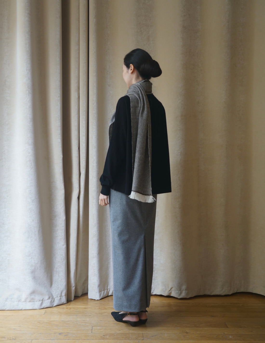 Himalayan Hermitage | Yak and Wool Blend Scarf・Hazel