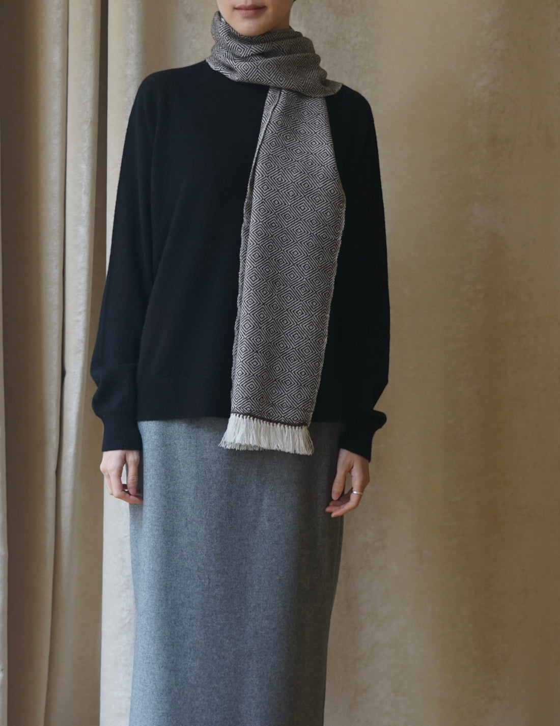 Himalayan Hermitage | Yak and Wool Blend Scarf・Hazel