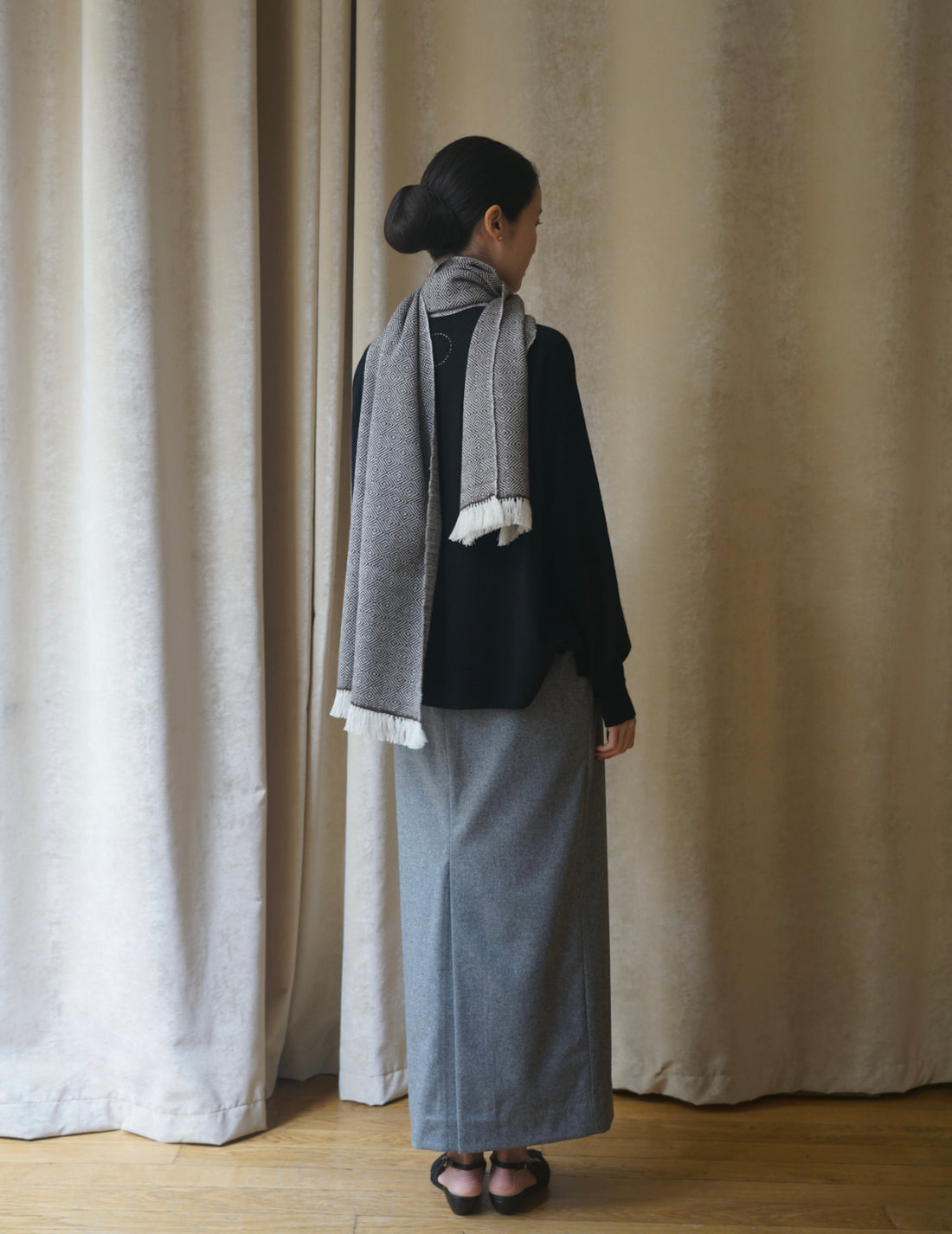 Himalayan Hermitage | Yak and Wool Blend Scarf・Hazel