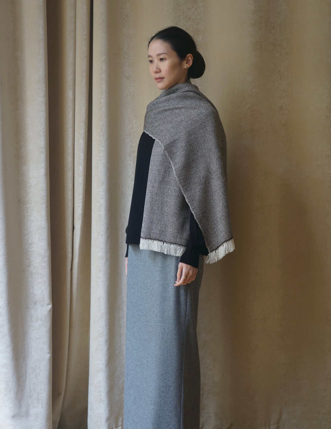 Himalayan Hermitage | Yak and Wool Blend Scarf・Hazel