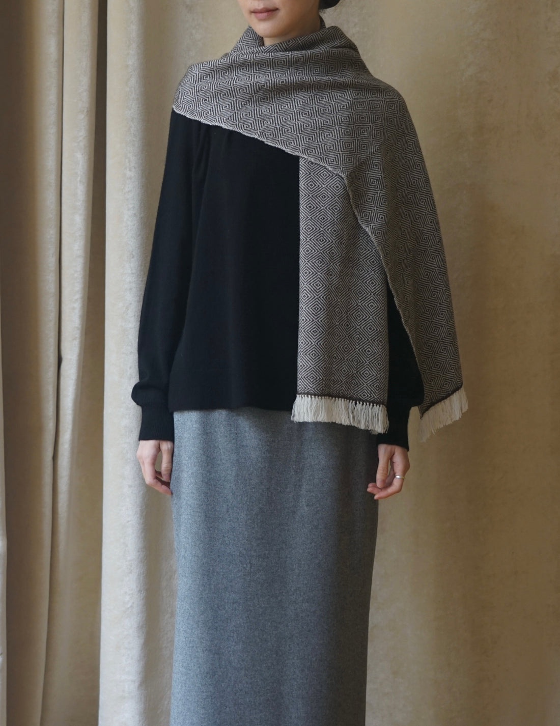 Himalayan Hermitage | Yak and Wool Blend Scarf・Hazel