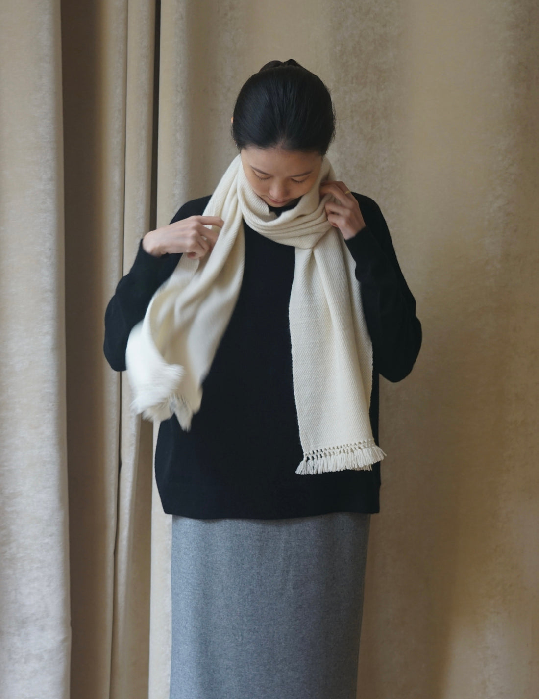 Himalayan Hermitage | Classic Scarf Cream