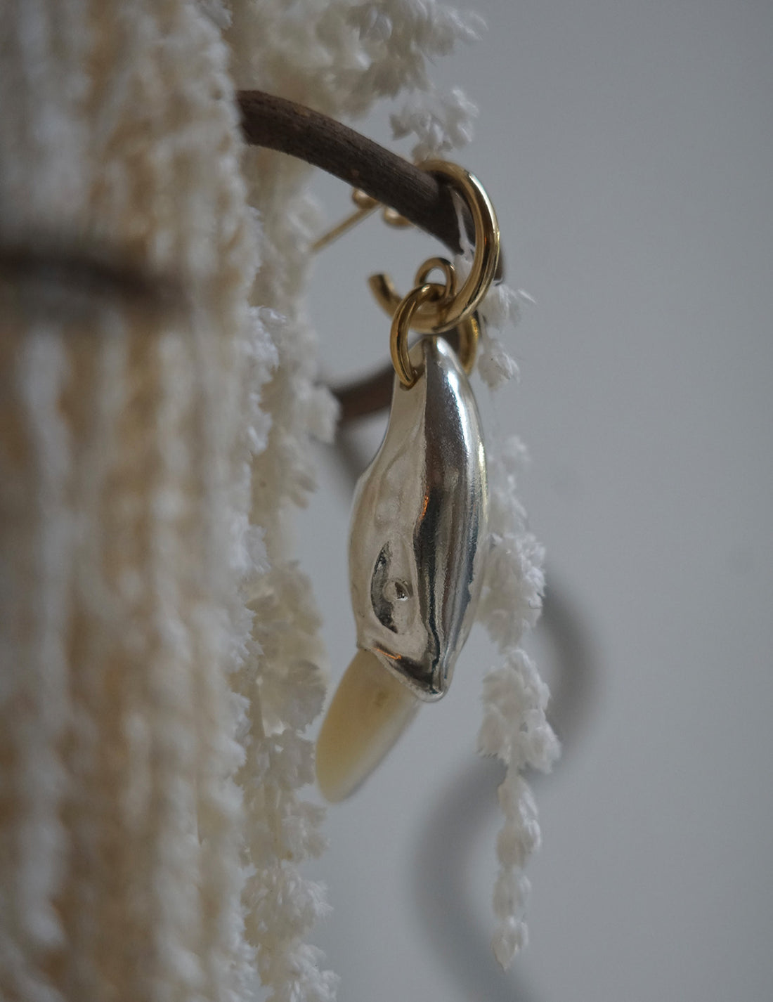 BEATRIZ PALACIOS | Silver Swan Earrings - Single