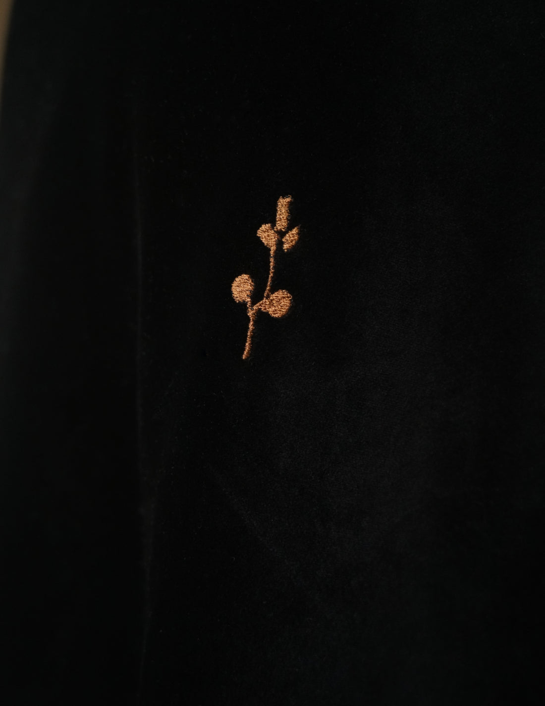 DELEGAN | Velvet Black “Rose” Skirt