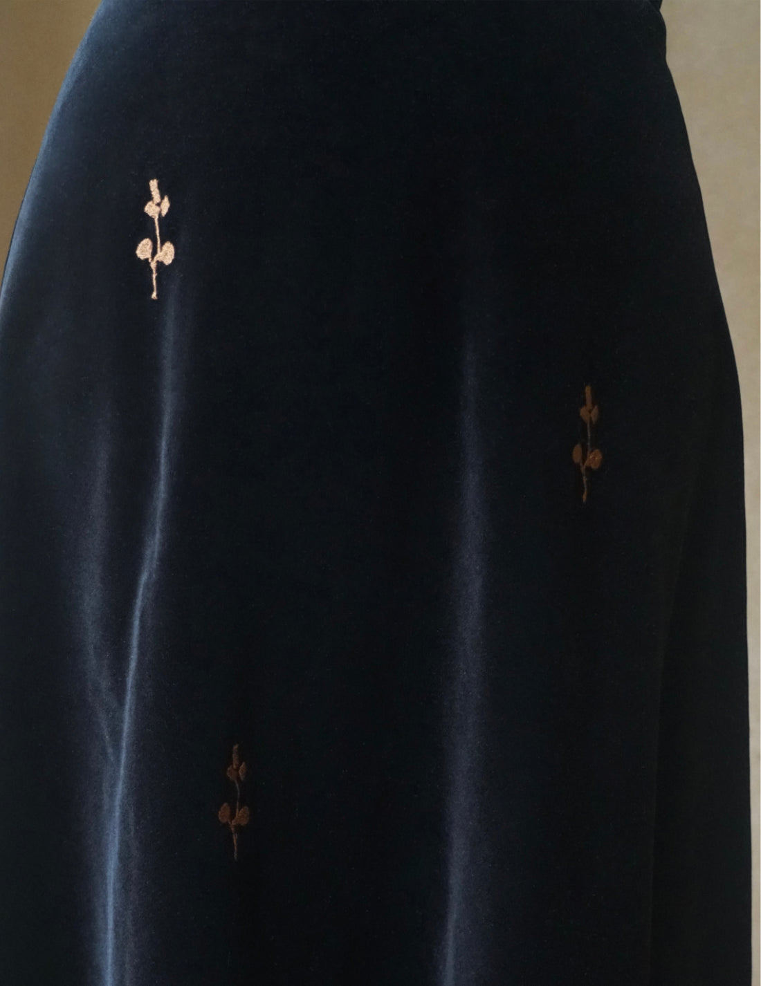 DELEGAN | Velvet Black “Rose” Skirt