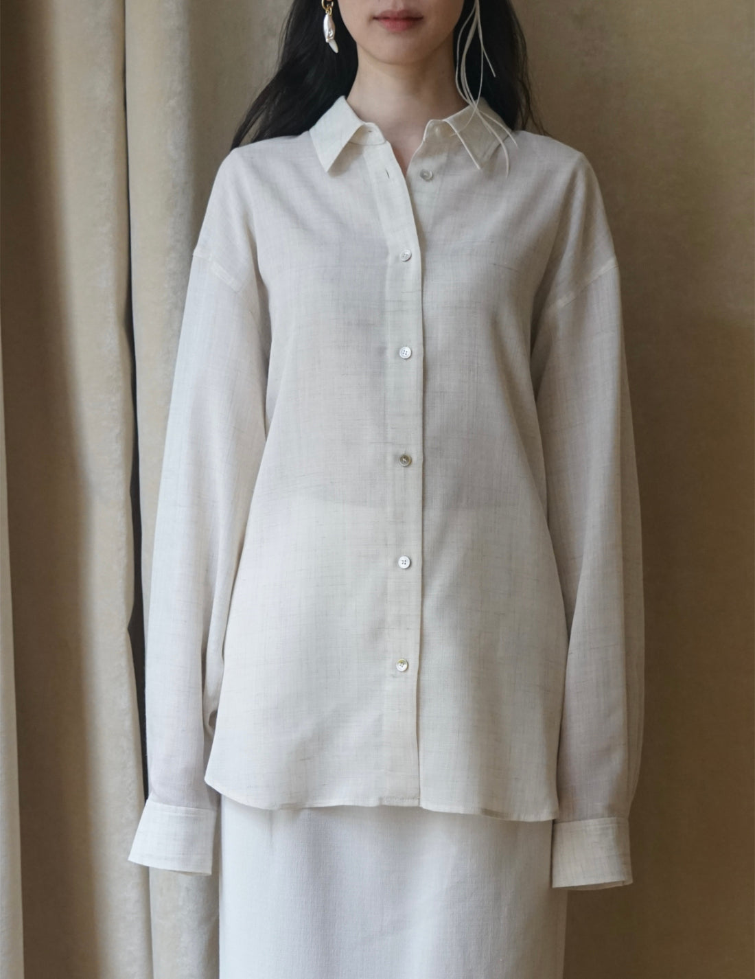 Chemise en lin avec ceinture