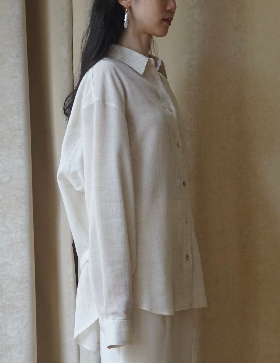 Chemise en lin avec ceinture